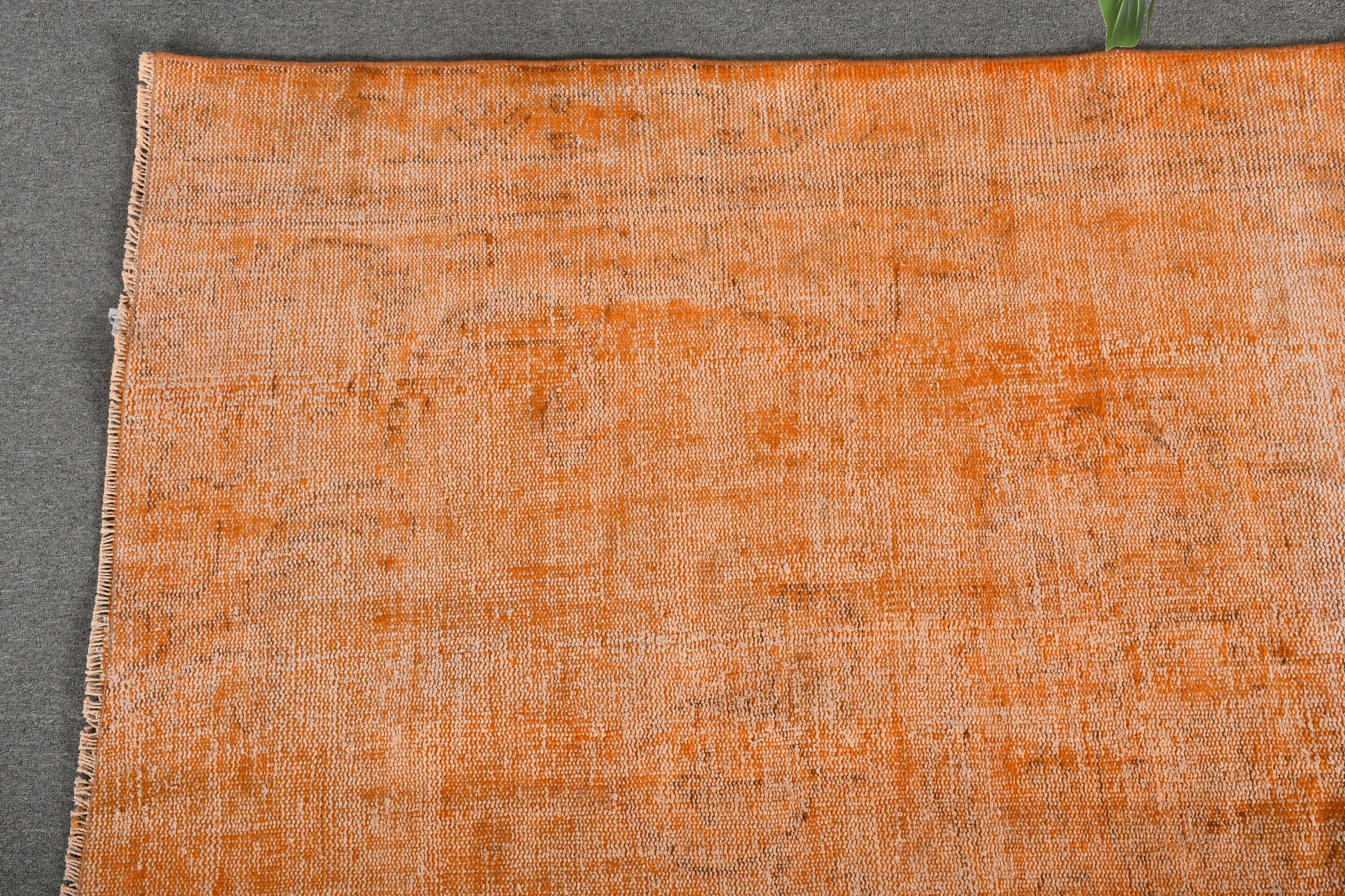 Dining Room Rug, Oushak Rug, Orange Cool Rugs, Hand Woven Rug, Vintage Rugs, Turkish Rug, 5.4x7.7 ft Large Rug, Salon Rugs