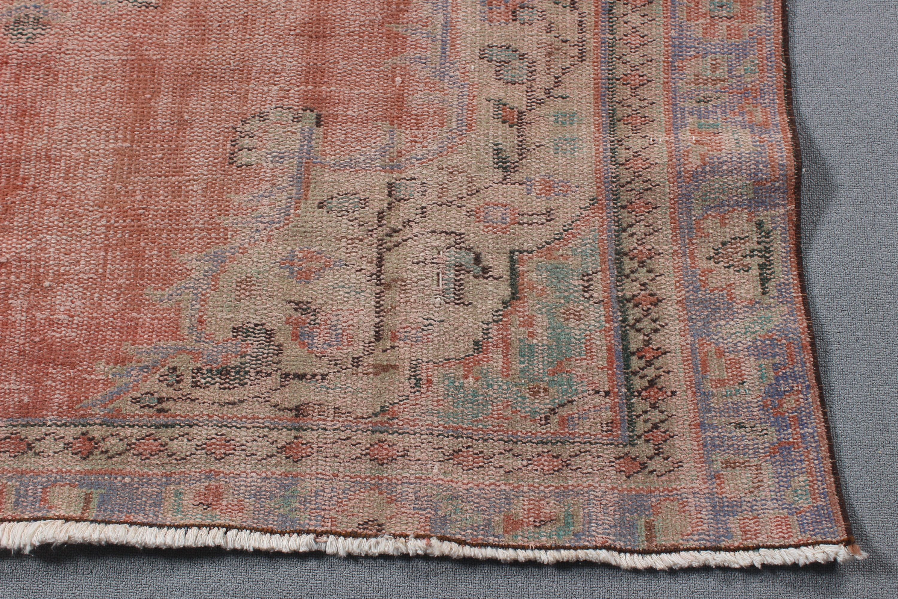 Kırmızı Boho Halılar, Büyük Oushak Halı, Türk Halısı, Geometrik Halı, Büyük Vintage Halı, Vintage Halılar, Modern Halılar, 5.2x8.6 ft Büyük Halılar