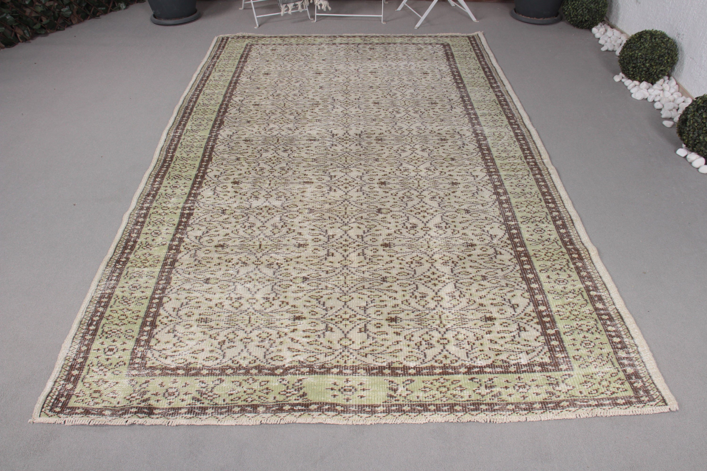 Sevimli Halı, Yatak Odası Halısı, Oryantal Halılar, 5.4x8.5 ft Büyük Halı, Türk Halıları, Yemek Odası Halısı, Bej Anadolu Halısı, Salon Halısı, Vintage Halı