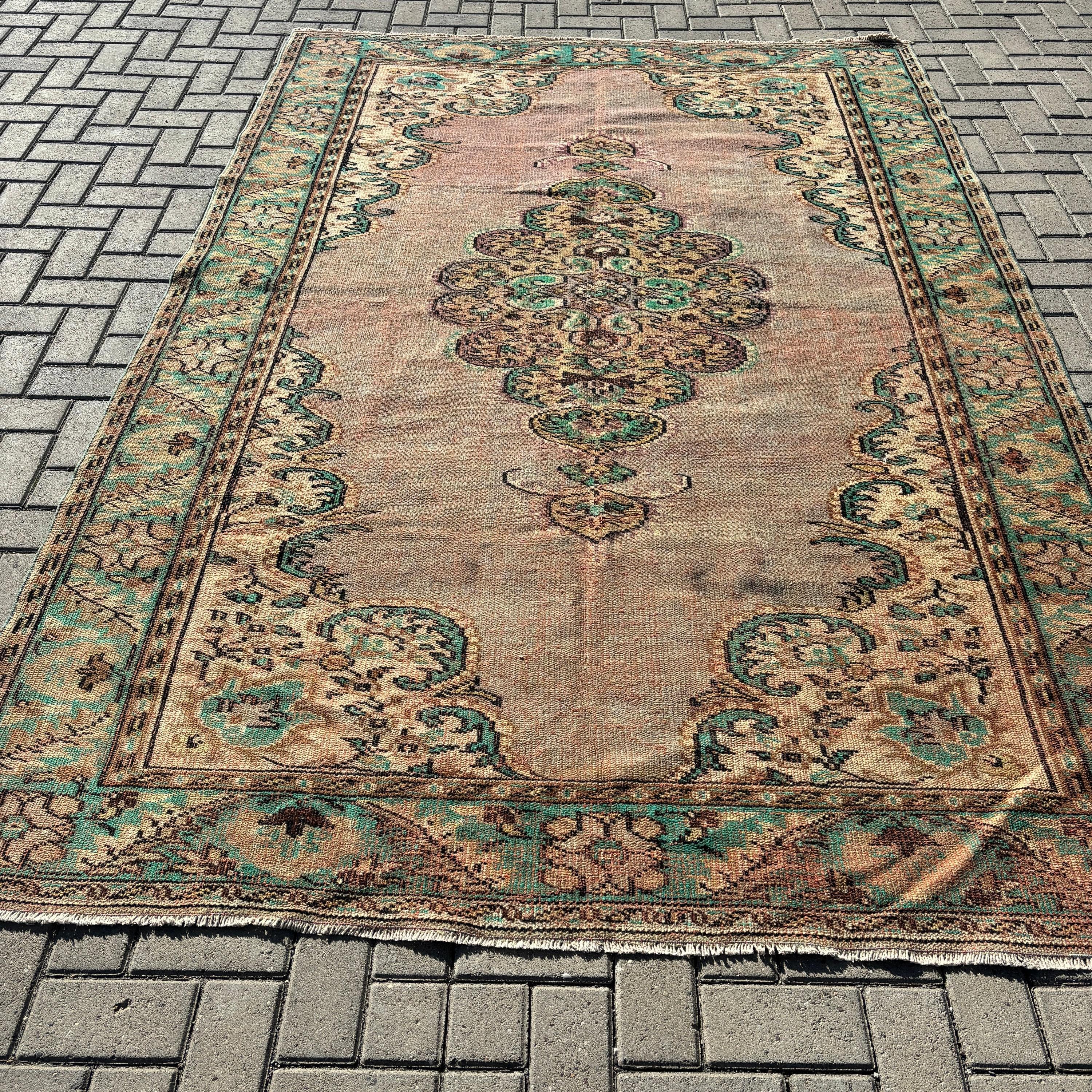 Modern Rug, Bedroom Rug, Turkish Rugs, Luxury Rug, 6.1x9.3 ft Large Rugs, Brown Neutral Rugs, Neutral Rugs, Vintage Rugs, Large Oushak Rugs