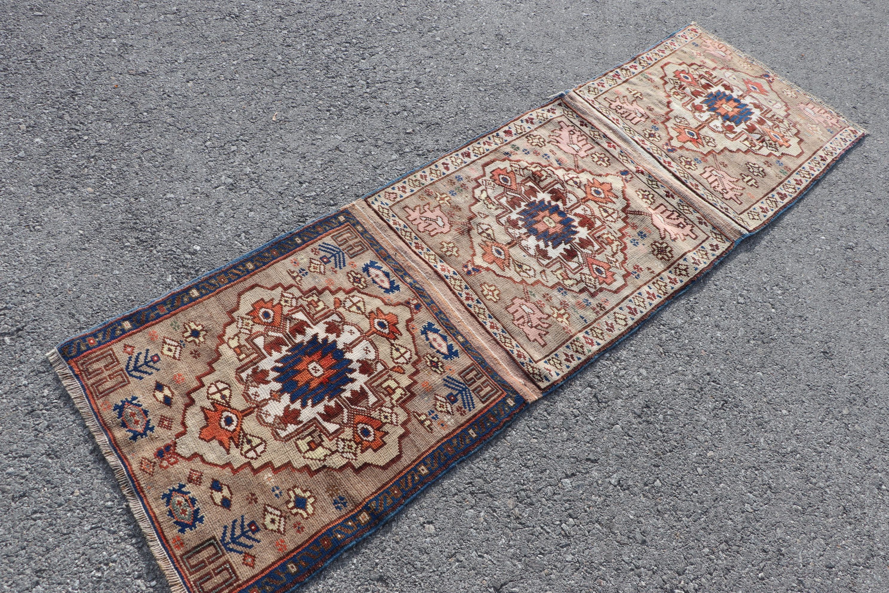 2.1x7 ft Runner Rug, Brown Oushak Rug, Rugs for Corridor, Vintage Rugs, Hallway Rug, Turkish Rugs, Antique Rugs, Custom Rug, Oriental Rug