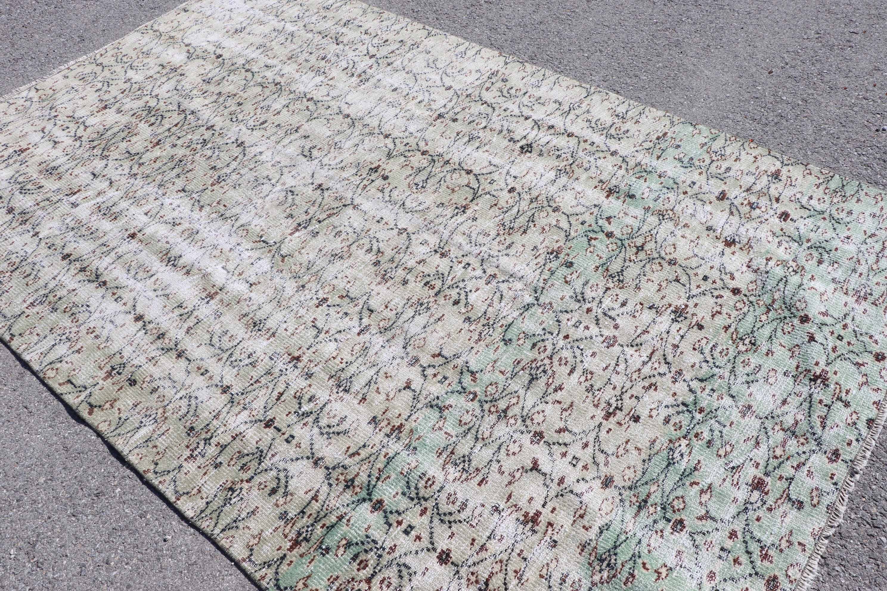 Living Room Rug, Vintage Rug, Cool Rugs, Green Kitchen Rug, Turkish Rugs, 5.5x8.7 ft Large Rug, Bedroom Rug, Salon Rug, Rugs for Bedroom