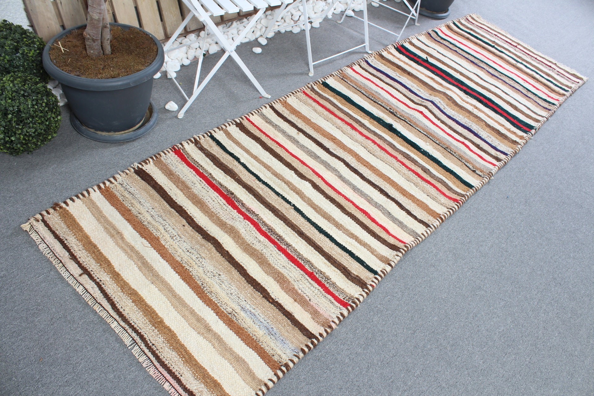 Bej Antika Halı, Yer Halısı, Koridor Halısı, Özel Halı, Kilim, Vintage Halı, Türk Halısı, 2.9x9.9 ft Runner Halısı, Oryantal Halılar, Mutfak Halısı