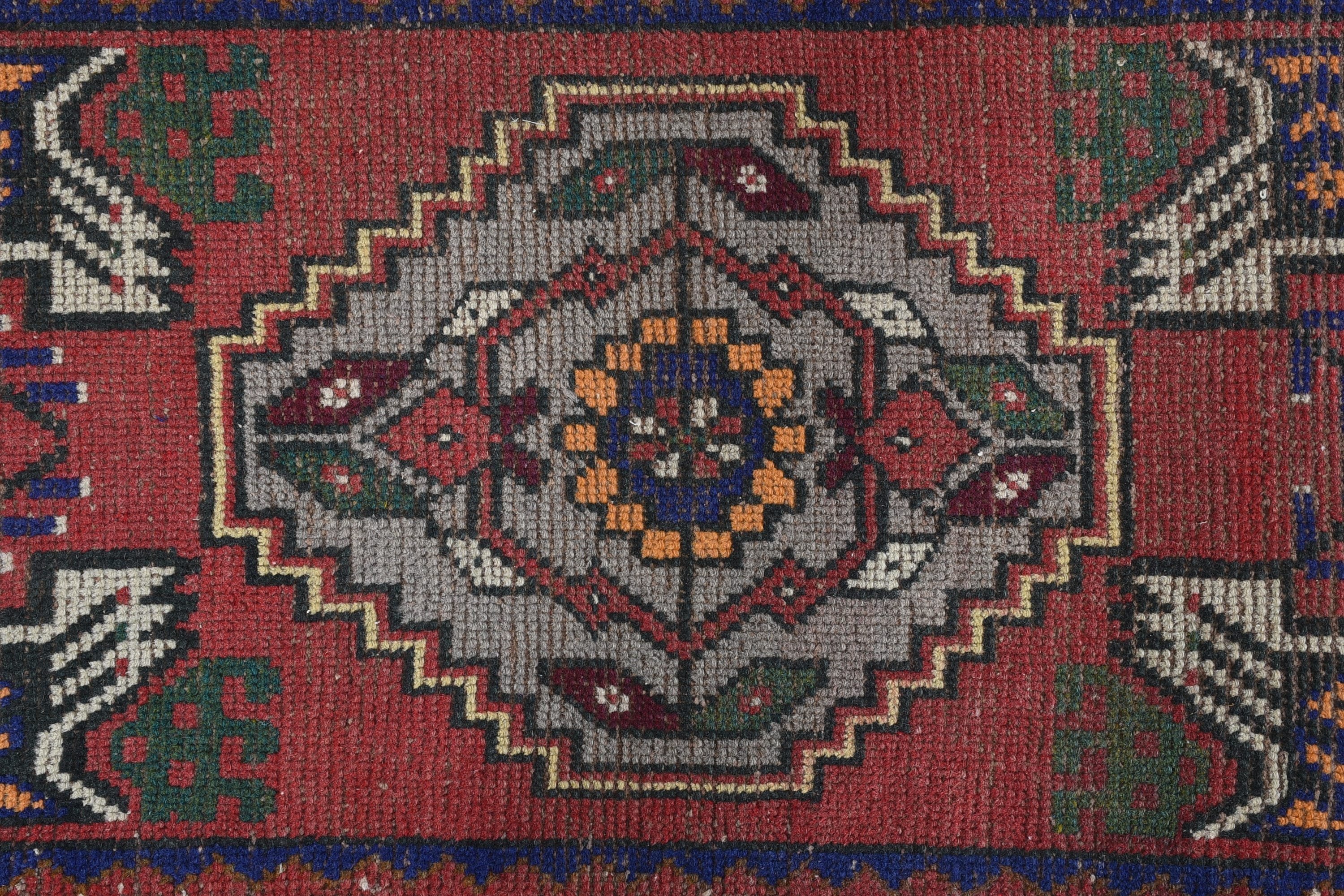 Türk Halıları, Kırmızı Oushak Halı, Vintage Halı, Oushak Halıları, Duvara Asılı Halı, Ev Dekor Halısı, 1.6x3.1 ft Küçük Halılar, Sessiz Halı, Kapı Paspası Halıları