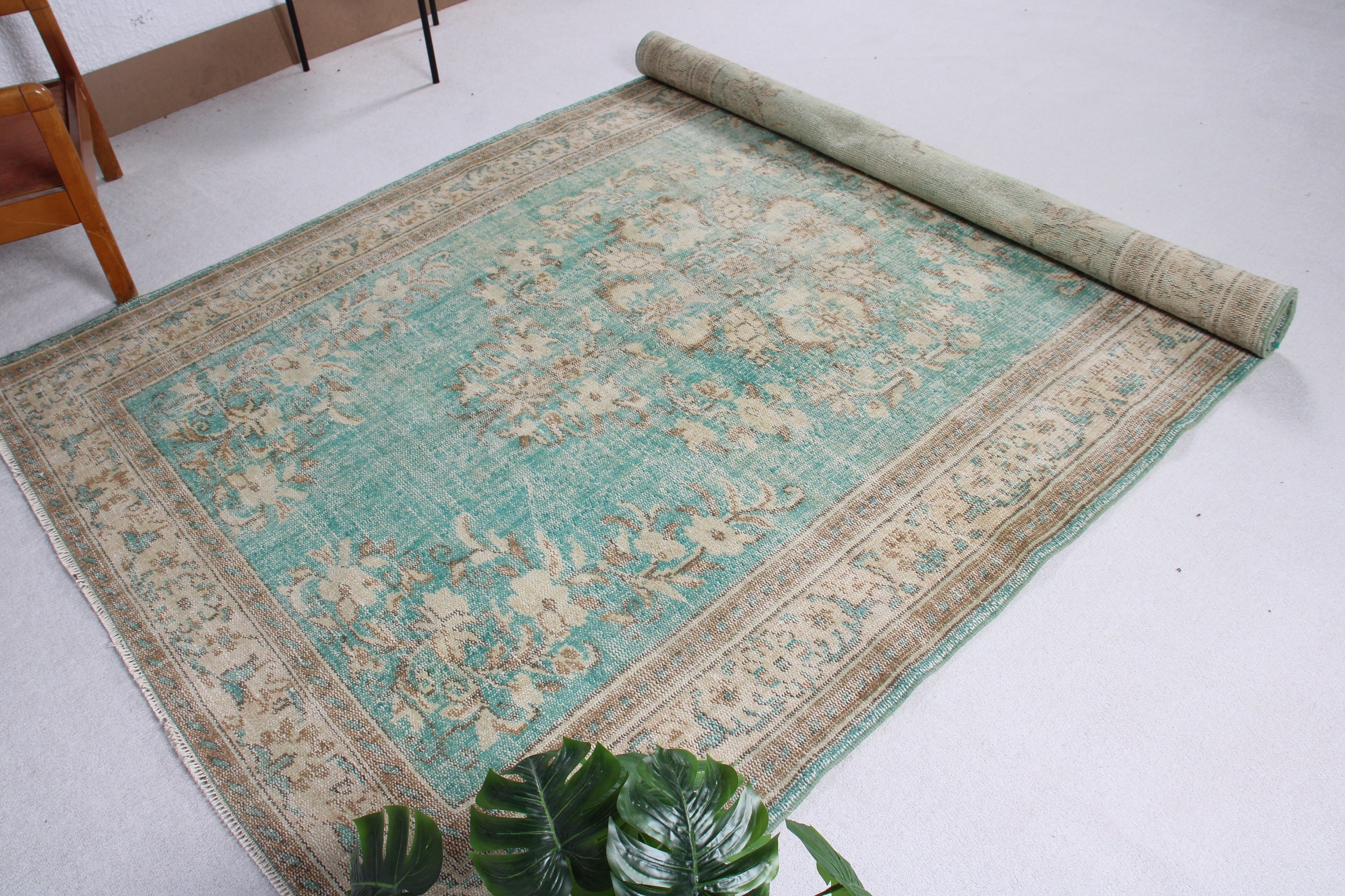 Türk Halıları, Büyük Vintage Halılar, Boho Halı, 5.8x9.3 ft Büyük Halılar, Vintage Halı, Bej Mutfak Halıları, Mutfak Halıları, Oturma Odası Halısı