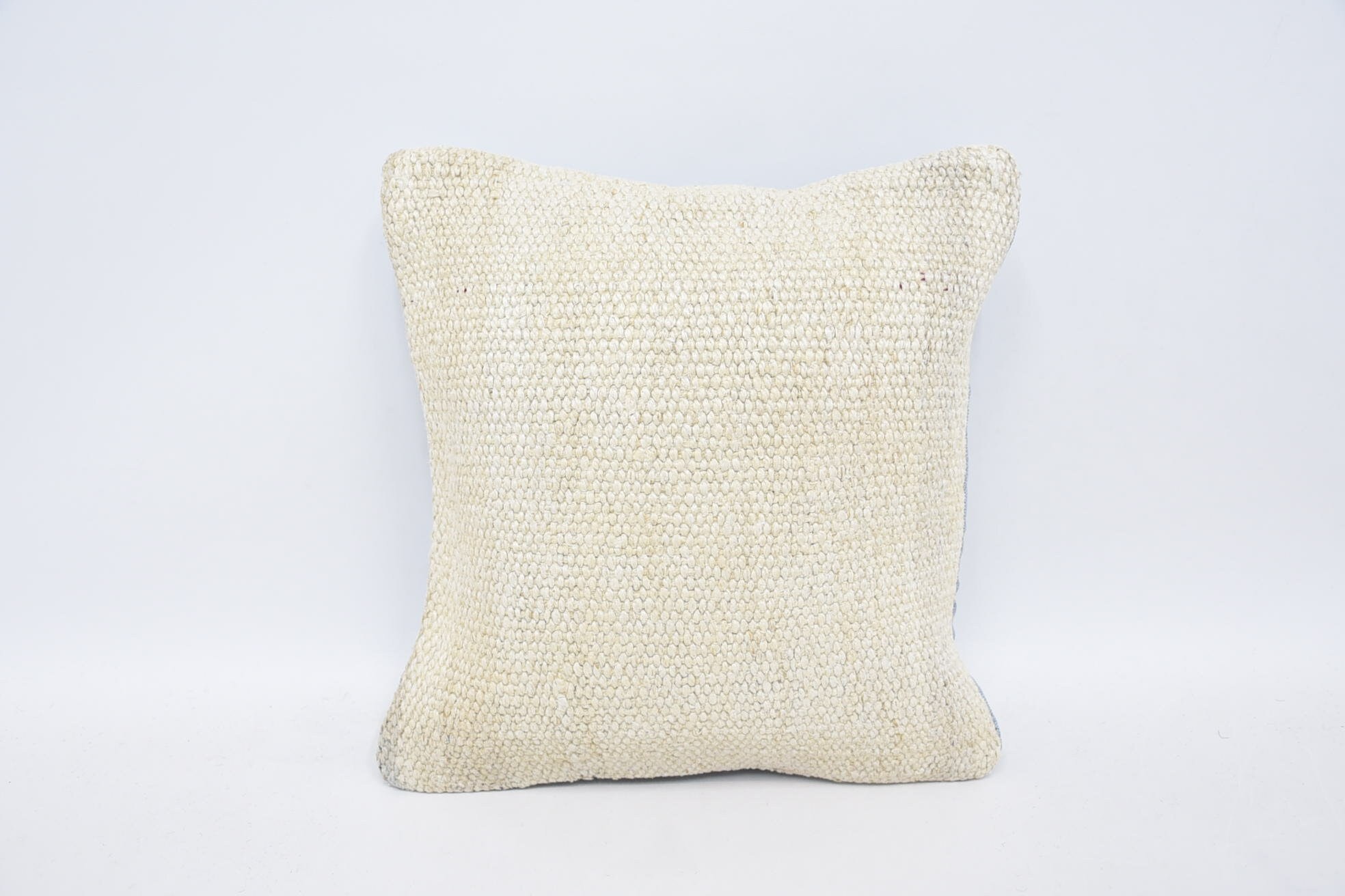 Tapestry Cushion Cover, Interior Designer Pillow, Vintage Kilim Pillow, 12"x12" White Pillow Sham, Antique Pillows