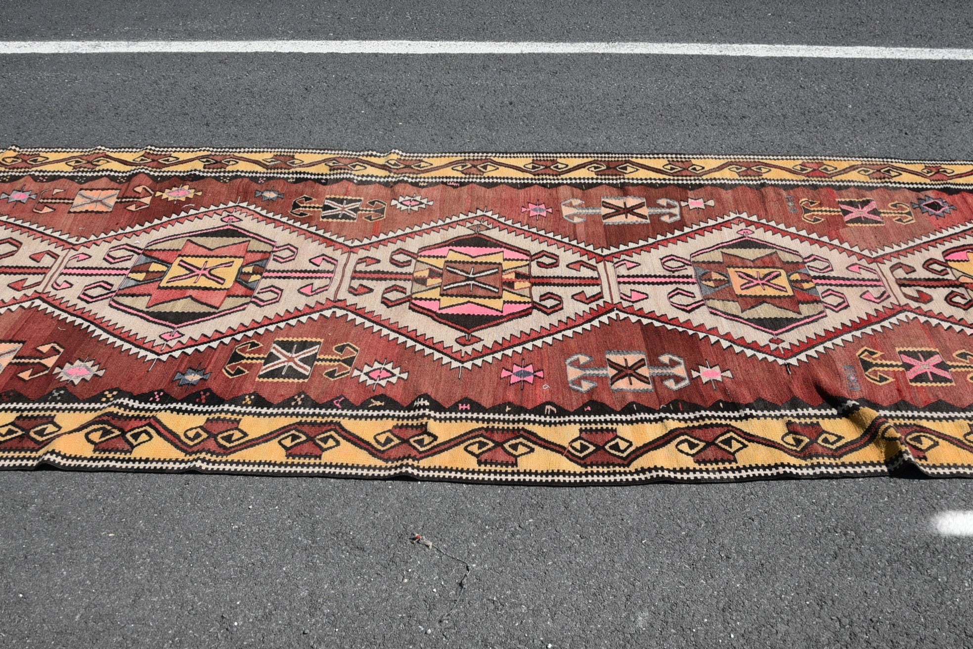 Oryantal Halılar, Vintage Halı, Kilim, 5.2x14.1 ft Yolluk Halıları, Koridor Halısı, Bohem Halısı, Havalı Halılar, Türk Halısı, Koridor Halıları, Kabile Halısı