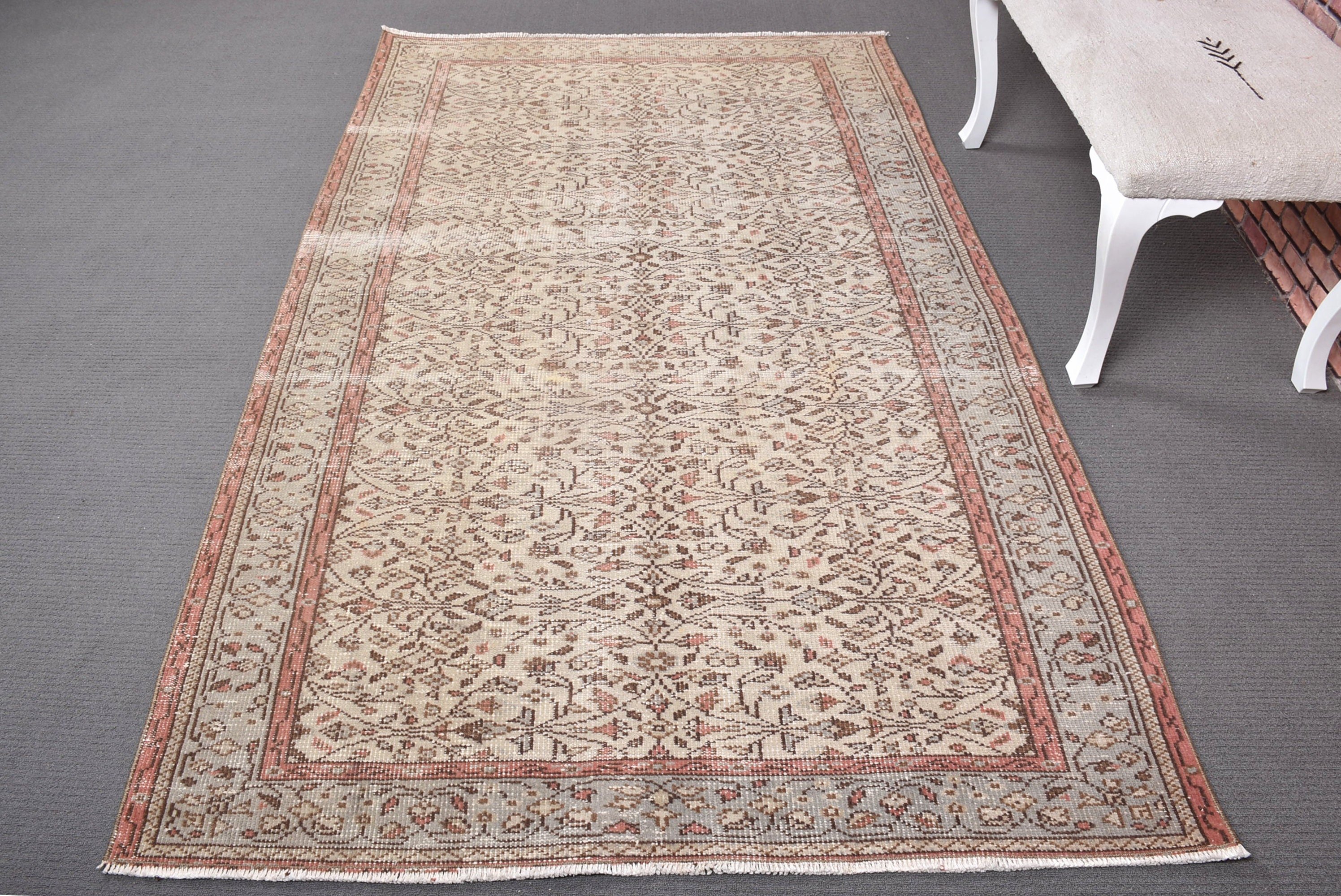 Oushak Area Rugs, Beige Bedroom Rugs, 4.6x7.3 ft Area Rugs, Kitchen Rugs, Vintage Rugs, Turkish Rug, Rugs for Nursery, Statement Rugs