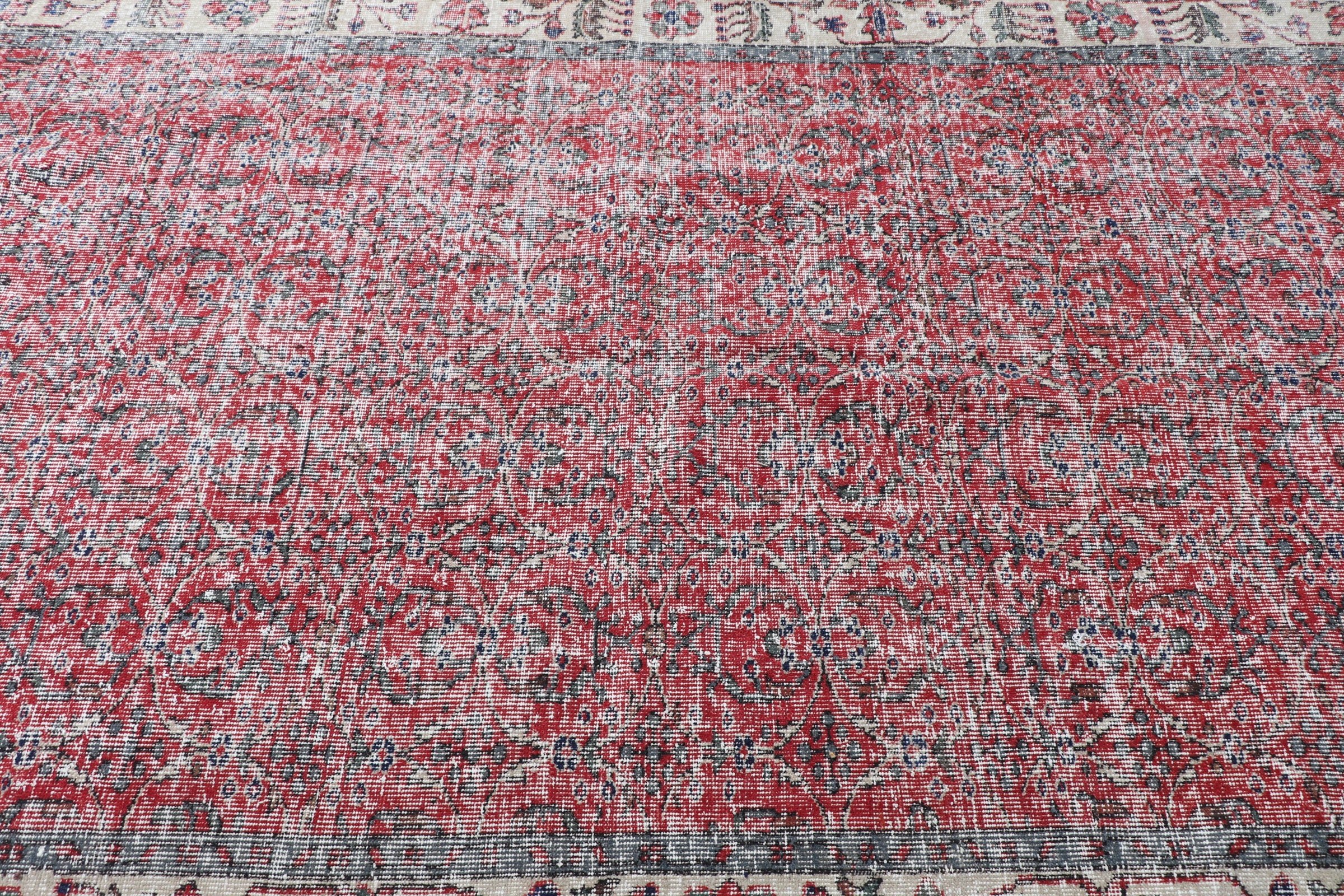 Living Room Rug, Bright Rugs, Vintage Rug, 5.5x10.6 ft Large Rugs, Anatolian Rug, Floor Rug, Bedroom Rug, Red Anatolian Rug, Turkish Rug