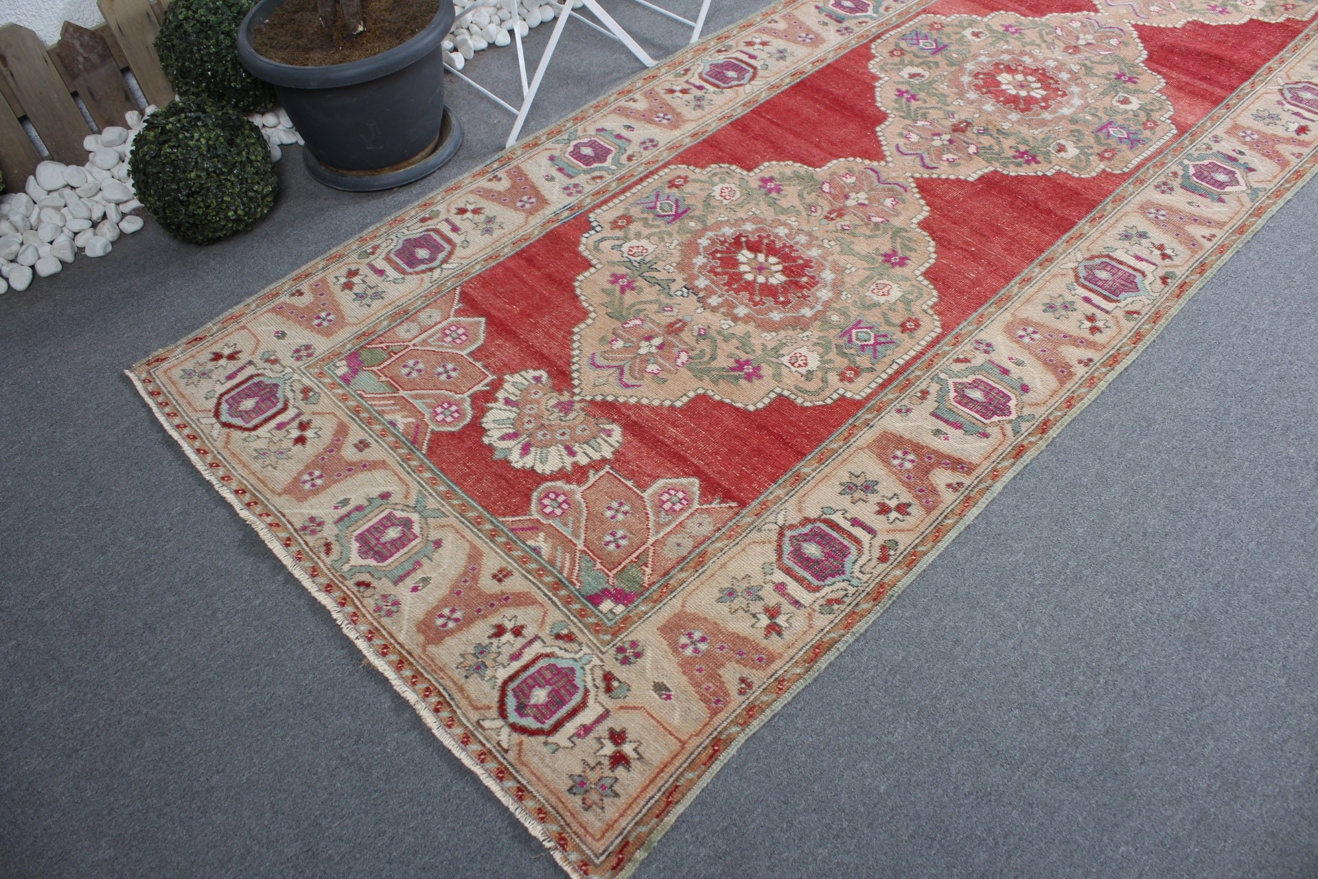 Hallway Rugs, Corridor Rug, Cute Rug, Moroccan Rug, Beige Oriental Rug, Turkish Rug, Vintage Rug, 3.9x11.2 ft Runner Rug