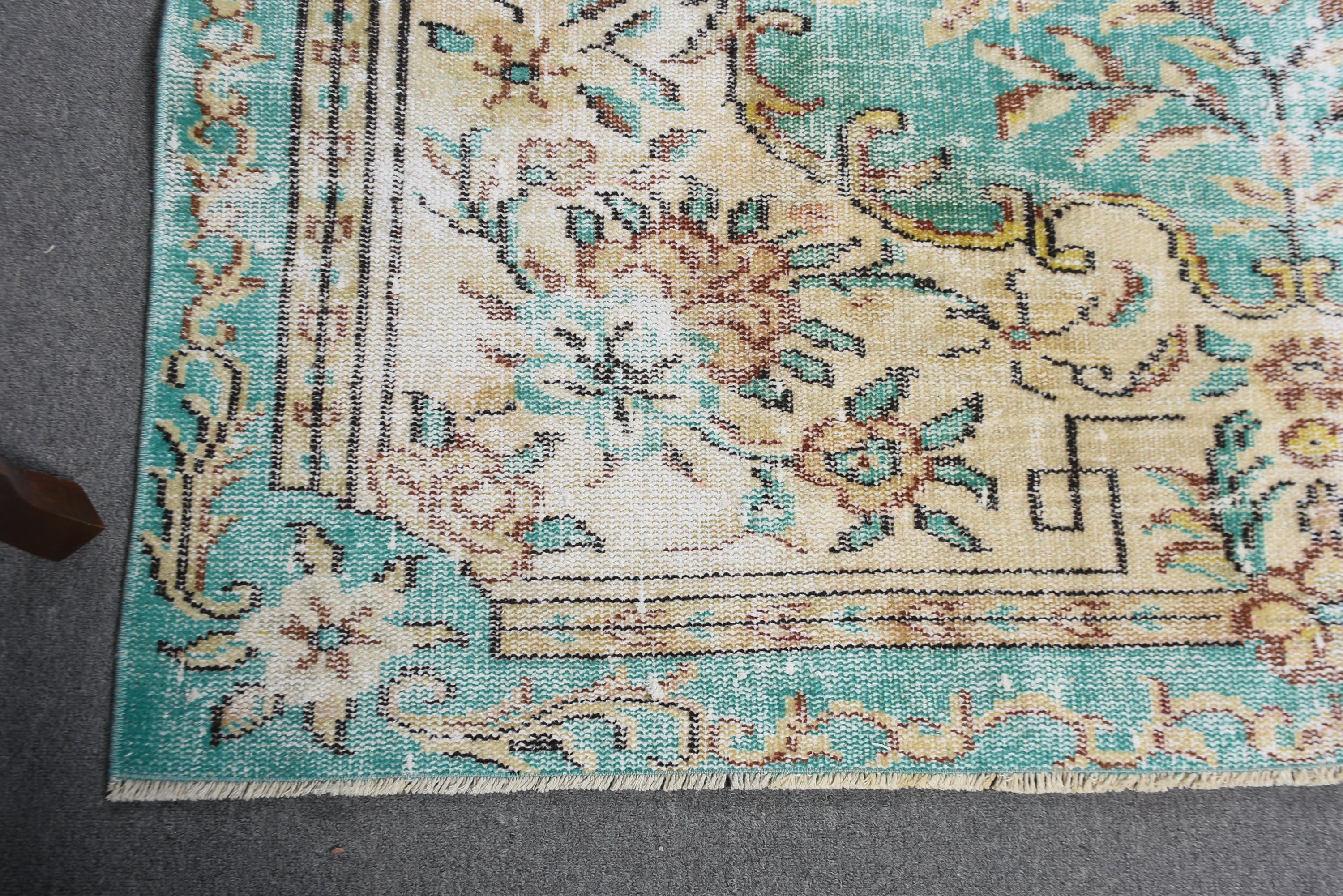 Vintage Rug, Home Decor Rugs, Bedroom Rug, Flatweave Rugs, 5.8x9.2 ft Large Rug, Large Vintage Rugs, Turkish Rug, Blue Handwoven Rugs