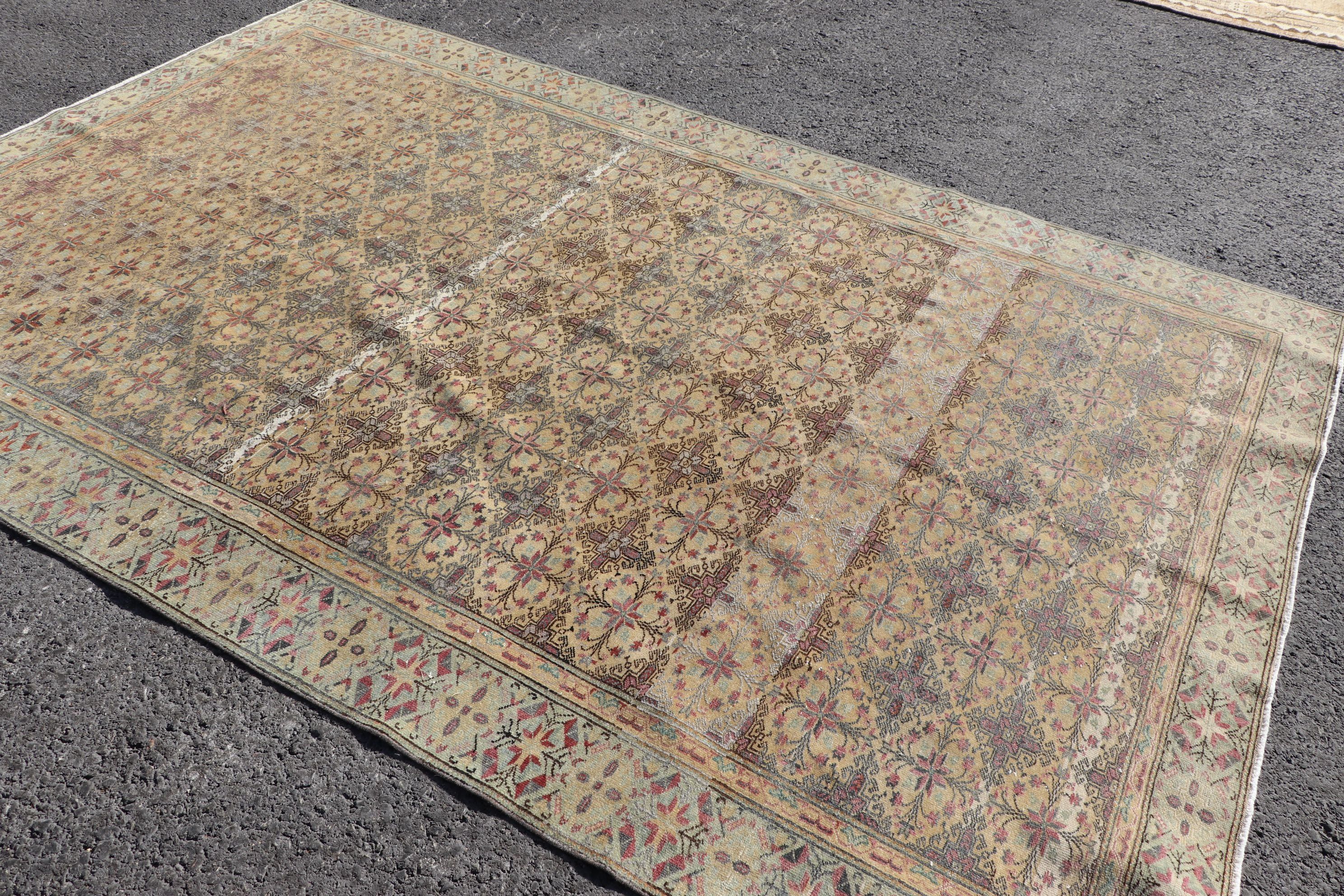 Beige Oushak Rug, Dining Room Rug, Dorm Rug, 6x9.2 ft Large Rug, Home Decor Rug, Vintage Rugs, Turkish Rug, Kitchen Rugs, Bedroom Rug