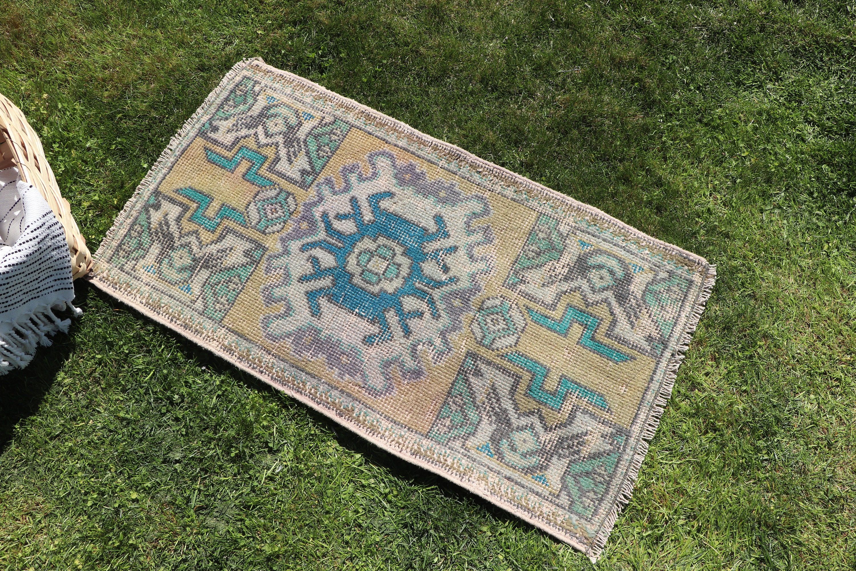 Açıklama Halıları, Türk Halısı, Vintage Halı, Yatak Odası Halısı, Mutfak Halıları, Banyo Halısı, Sarı Zemin Halıları, Banyo Paspası Boho Halıları, 1.6x2.8 ft Küçük Halı