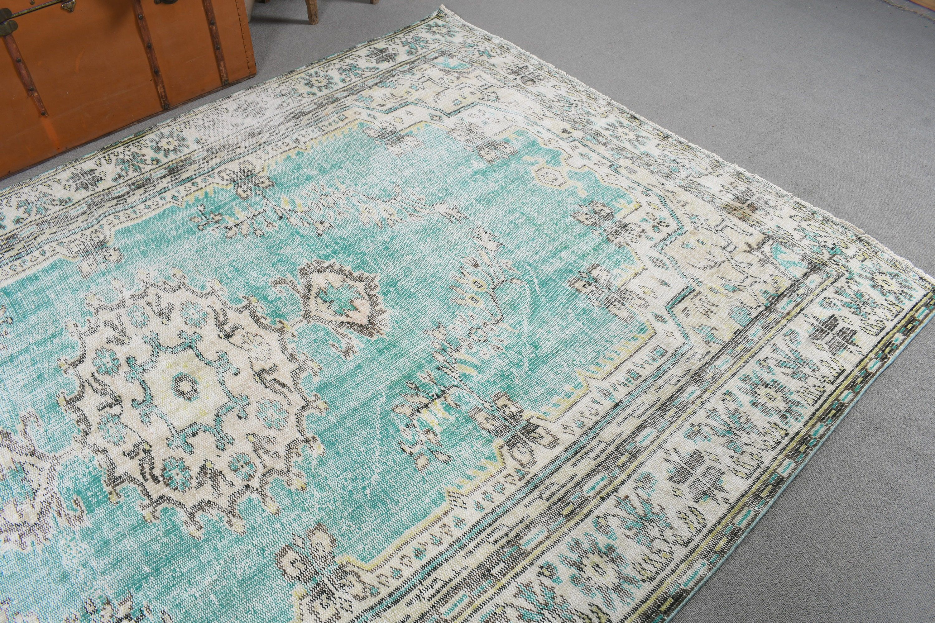 Vintage Halılar, Fas Halısı, Büyük Boho Halısı, Türk Halıları, Bej İfade Halıları, Yer Halısı, 6.2x9.6 ft Büyük Halı, Büyük Vintage Halı