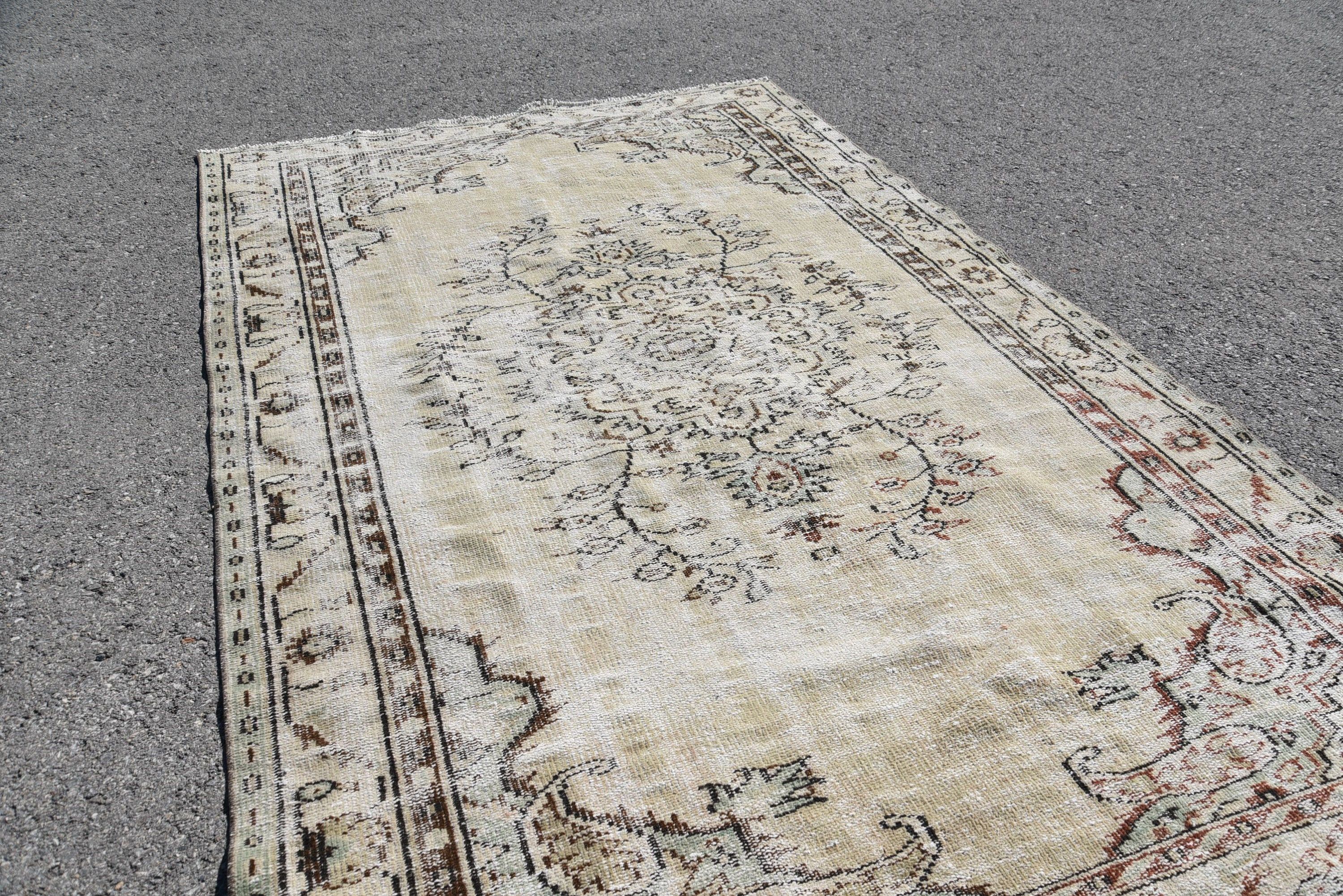 5.2x8.7 ft Büyük Halı, Yemek Odası Halıları, Yatak Odası Halısı, Türk Halısı, Salon Halısı, Yün Halısı, Oryantal Halı, Büyük Yün Halı Halıları, Vintage Halı