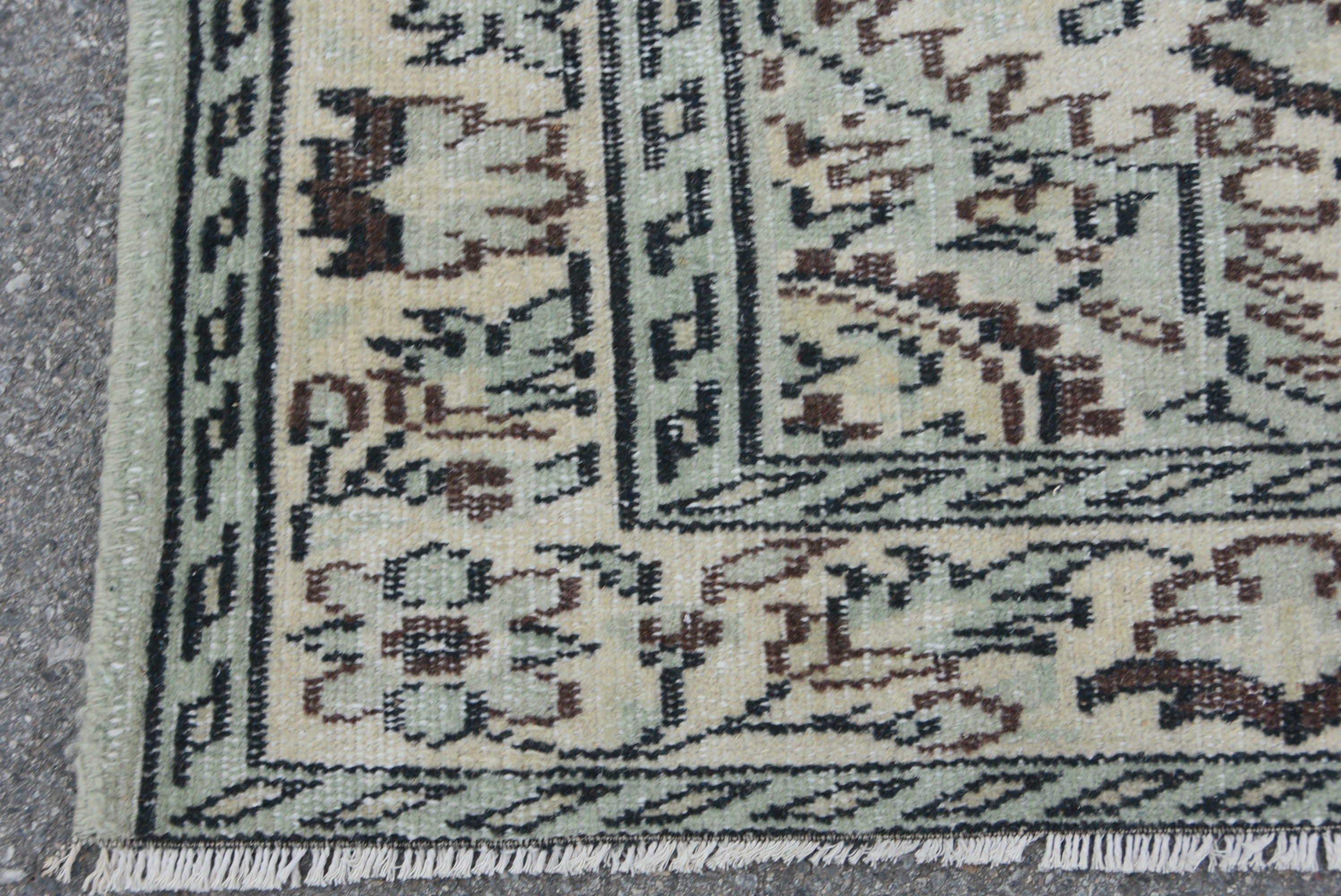 Eklektik Halılar, Vintage Halı, 5.2x8.4 ft Büyük Halı, Yatak Odası Halıları, Oturma Odası Halıları, Türk Halıları, Oushak Halısı, Yün Halısı, Yeşil Anadolu Halısı