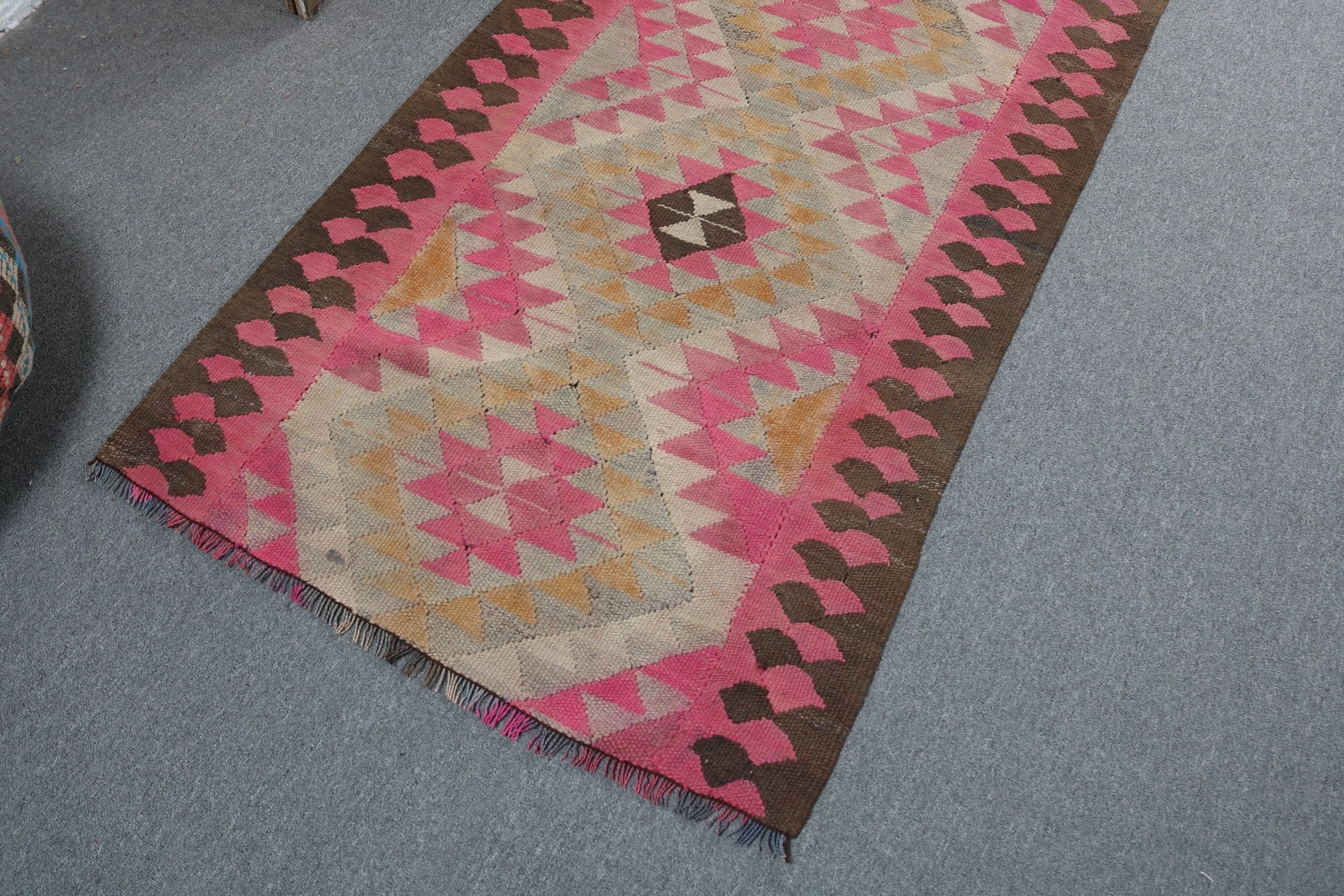 Yatak Odası Halısı, Koridor Halıları, 3.1x8.1 ft Runner Halıları, Vintage Runner Halısı, Pembe Bildirim Halısı, Vintage Halı, Türk Halısı, Antika Halılar