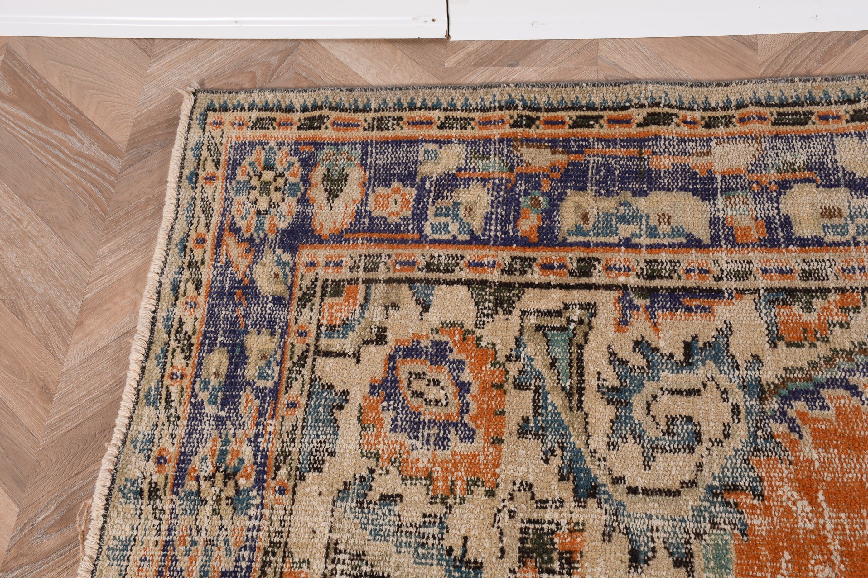 Living Room Rug, Moroccan Rug, Orange  6.2x9.4 ft Large Rug, Turkish Rugs, Dining Room Rugs, Vintage Rug, Geometric Rug