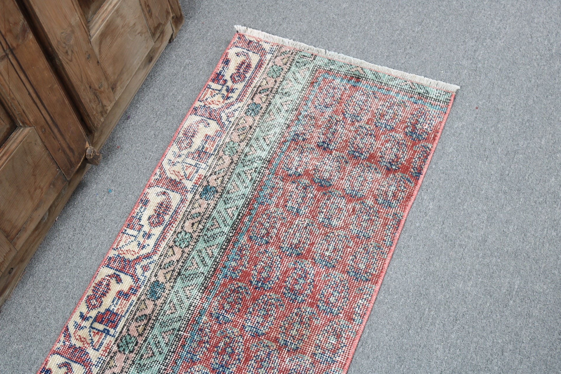 Antique Rugs, Red Antique Rugs, Organic Rug, Turkish Rug, 1.7x3.1 ft Small Rugs, Bathroom Rugs, Vintage Rug, Oriental Rugs, Small Area Rug