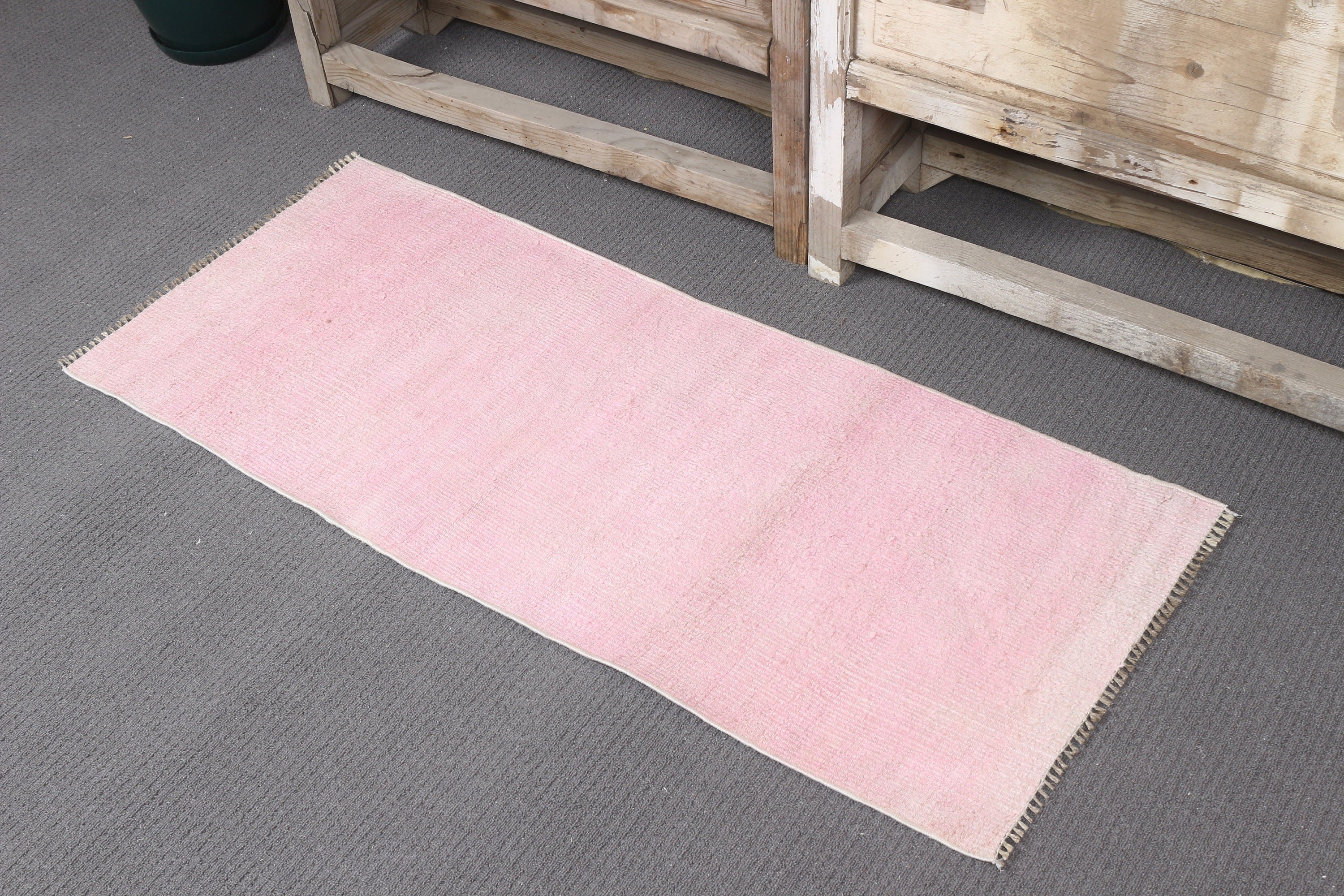 Rugs for Bedroom, Entry Rugs, Antique Rug, Floor Rug, Pink Oriental Rug, Turkish Rug, Vintage Rug, Car Mat Rugs, 1.6x3.9 ft Small Rug