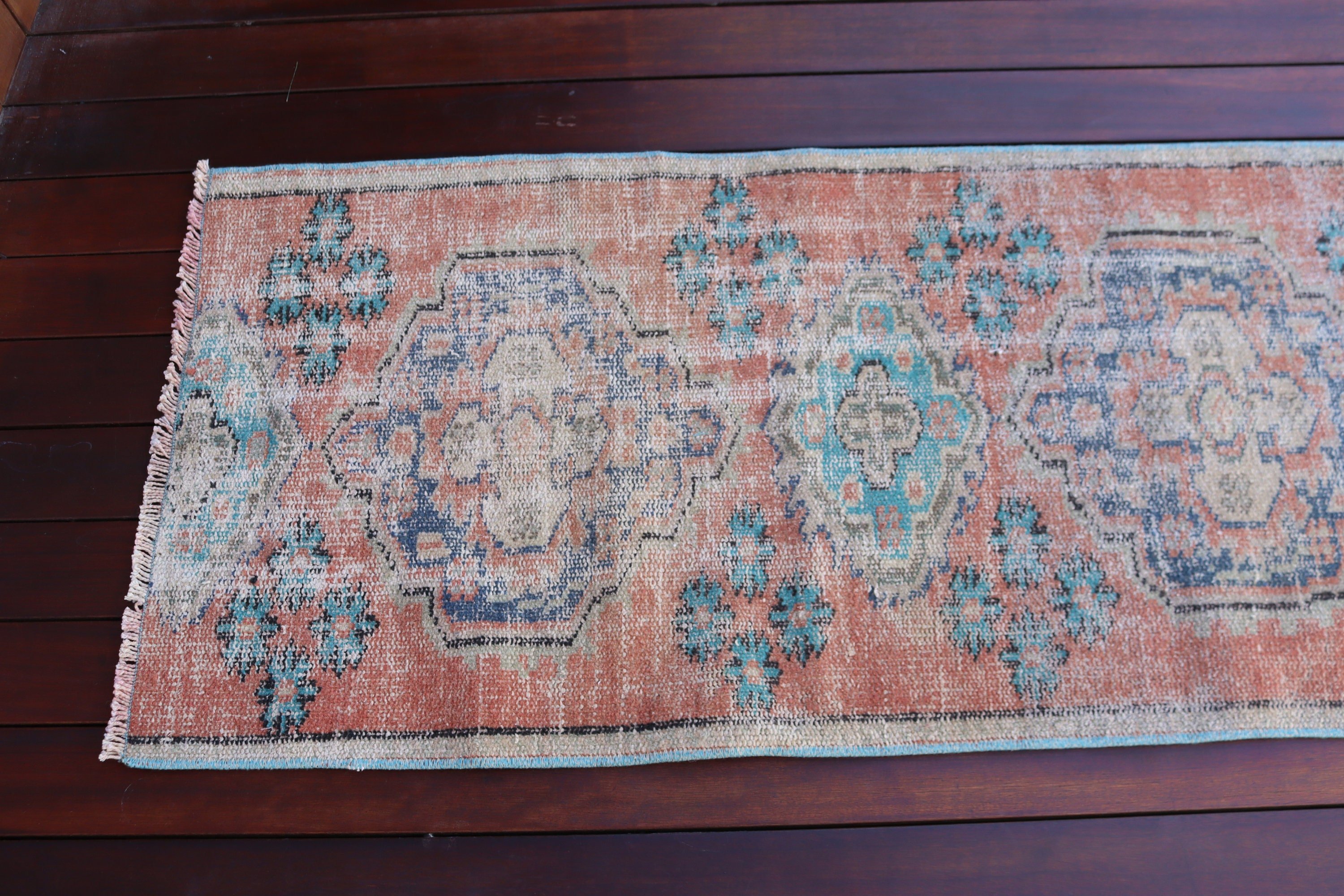 Merdiven Halısı, Turuncu Ev Dekor Halıları, Türk Halısı, Dış Mekan Halısı, Boho Halıları, Vintage Runner Halısı, Vintage Halıları, Yer Halıları, 1.9x8.5 ft Runner Halısı