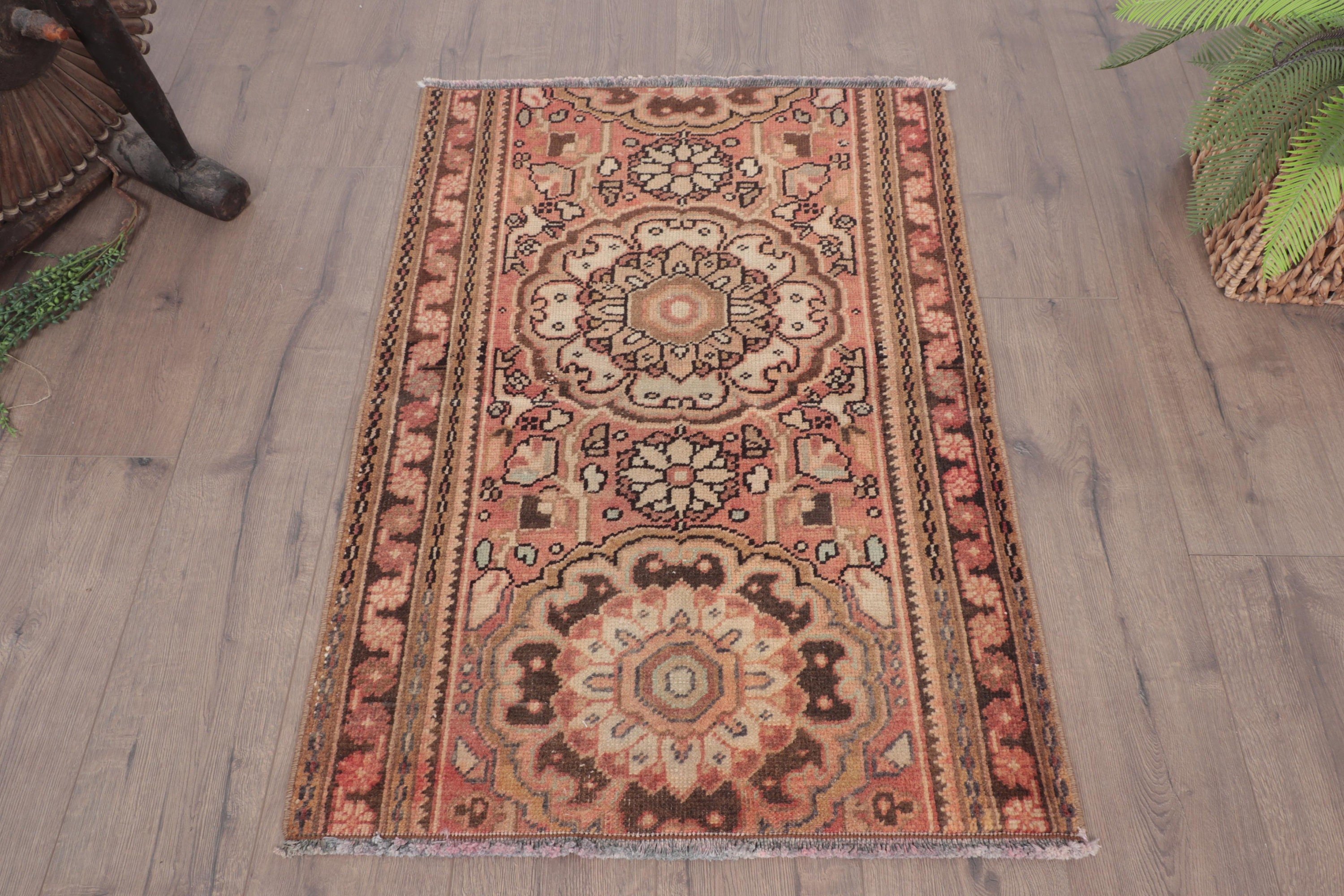 2.5x3.5 ft Küçük Halı, Banyo Halısı, Türk Halısı, Vintage Halı, El Yapımı Halı, Bronz Ev Dekor Halıları, Havalı Halı, Araba Paspas Halısı, Düz Dokuma Halılar