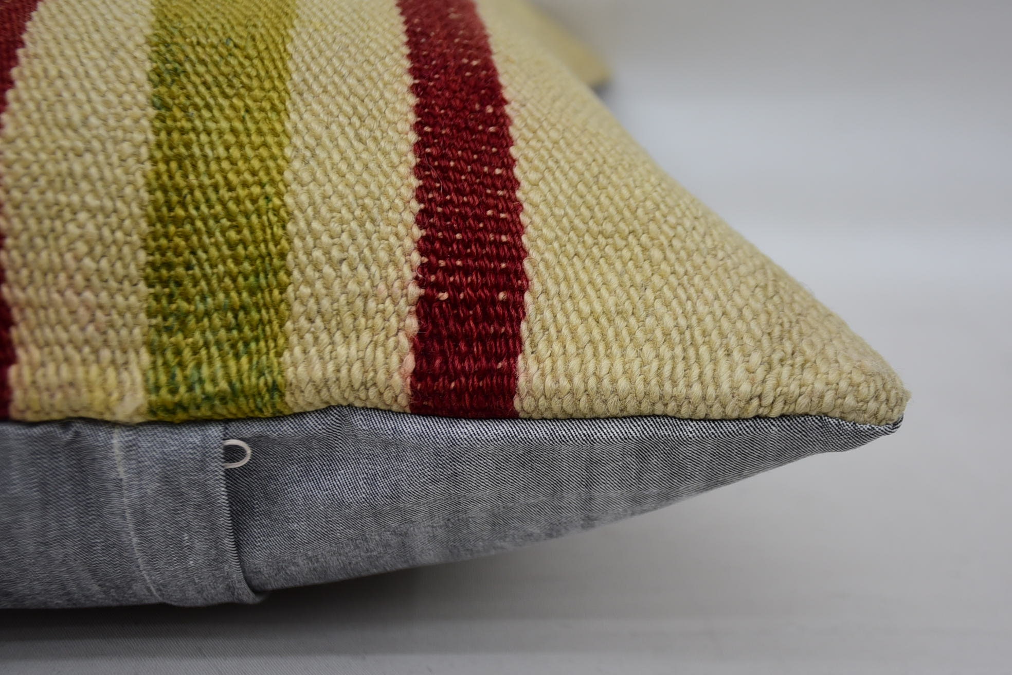 Ethnic Pillow Cover Pillow Cover, Boho Pillow Sham Cover, Kilim Pillow, Antique Pillows, Handmade Rug Seat Pillow, 16"x24" Beige Pillow