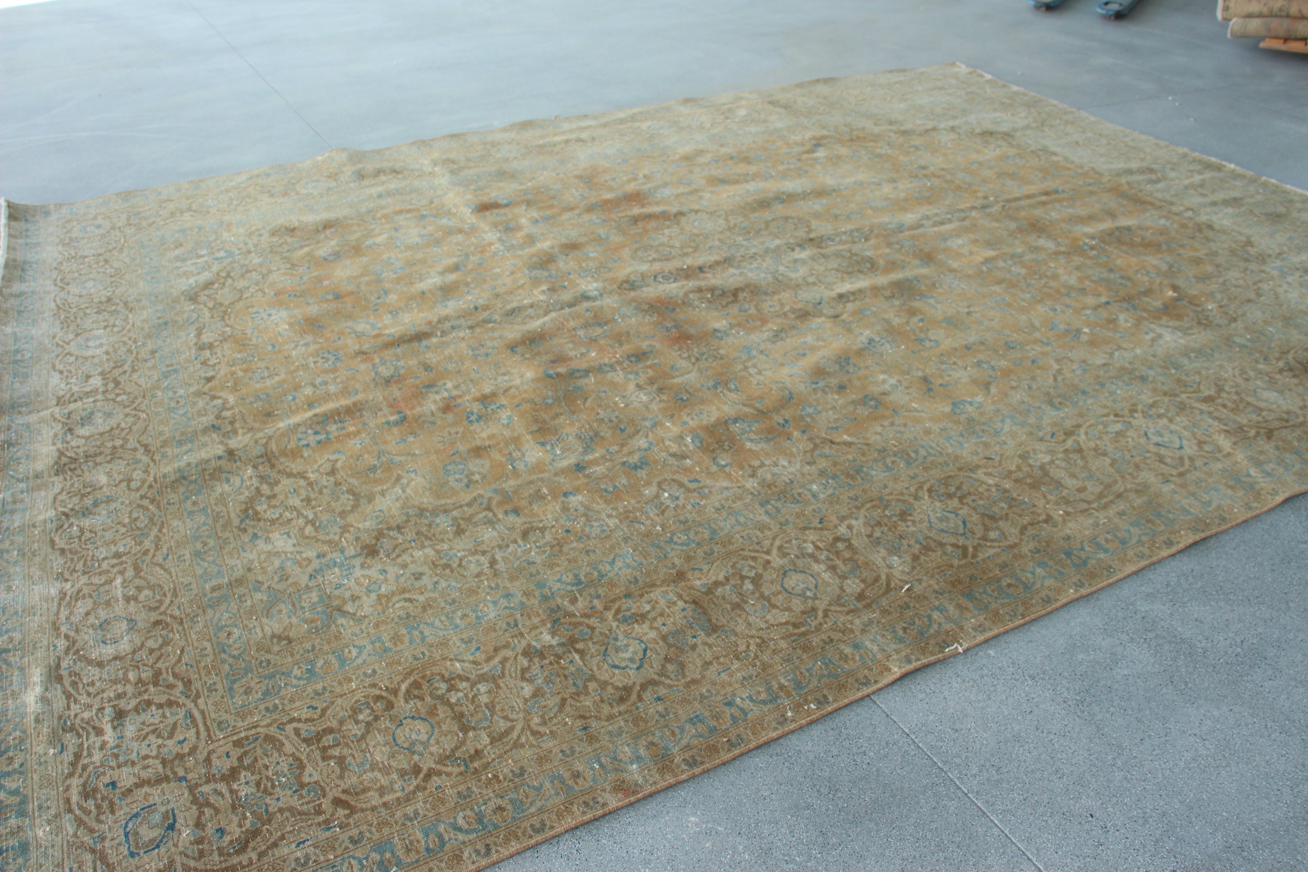 Dining Room Rug, 10.2x13.5 ft Oversize Rug, Rugs for Salon, Vintage Rugs, Boho Rugs, Turkish Rugs, Brown Wool Rugs, Antique Rug, Salon Rug