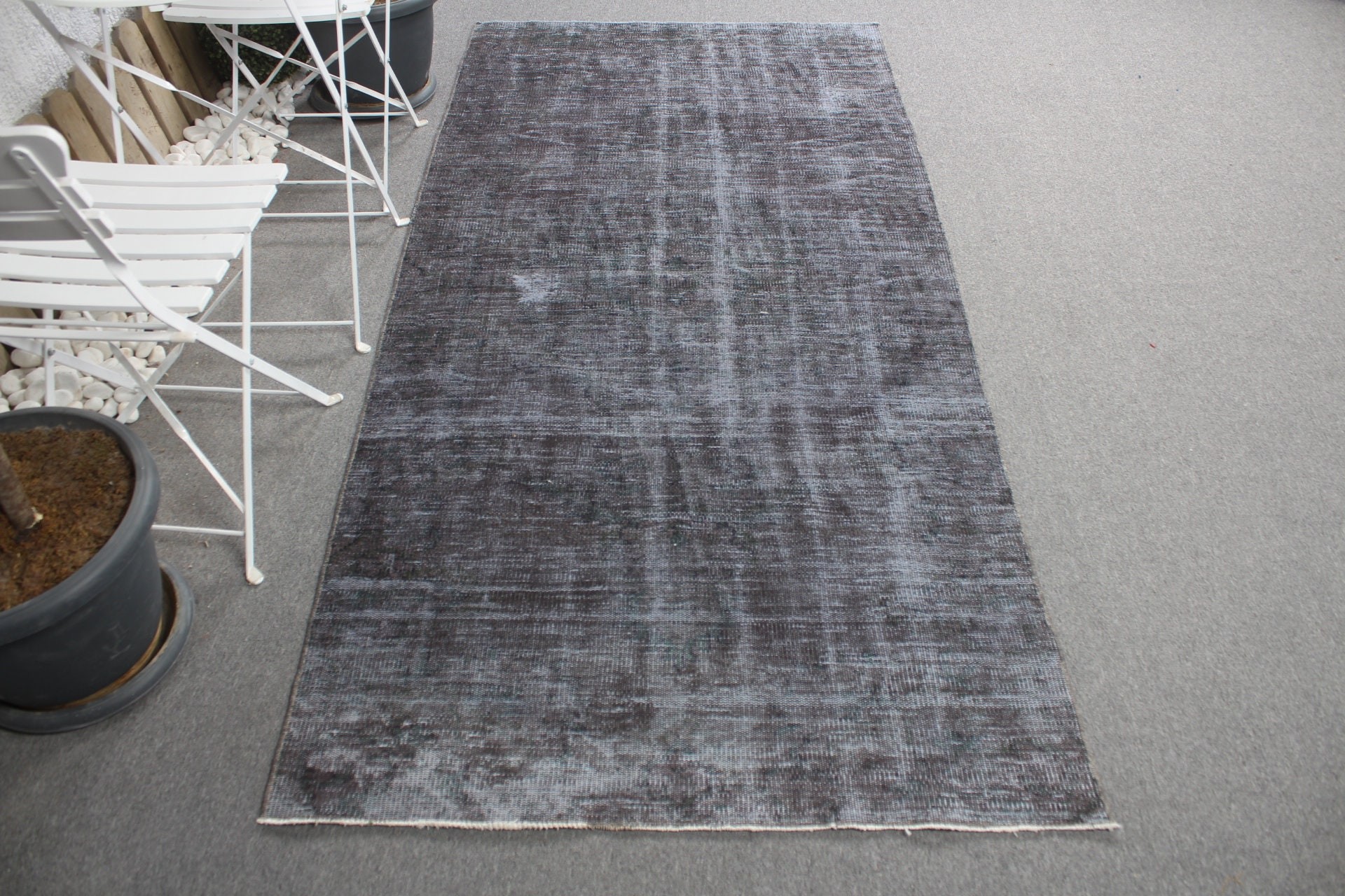 Floor Rug, Vintage Rugs, Vintage Decor Rugs, Oriental Rug, Rugs for Area, Turkish Rug, Kitchen Rugs, 4x8.1 ft Area Rugs, Black Oushak Rug