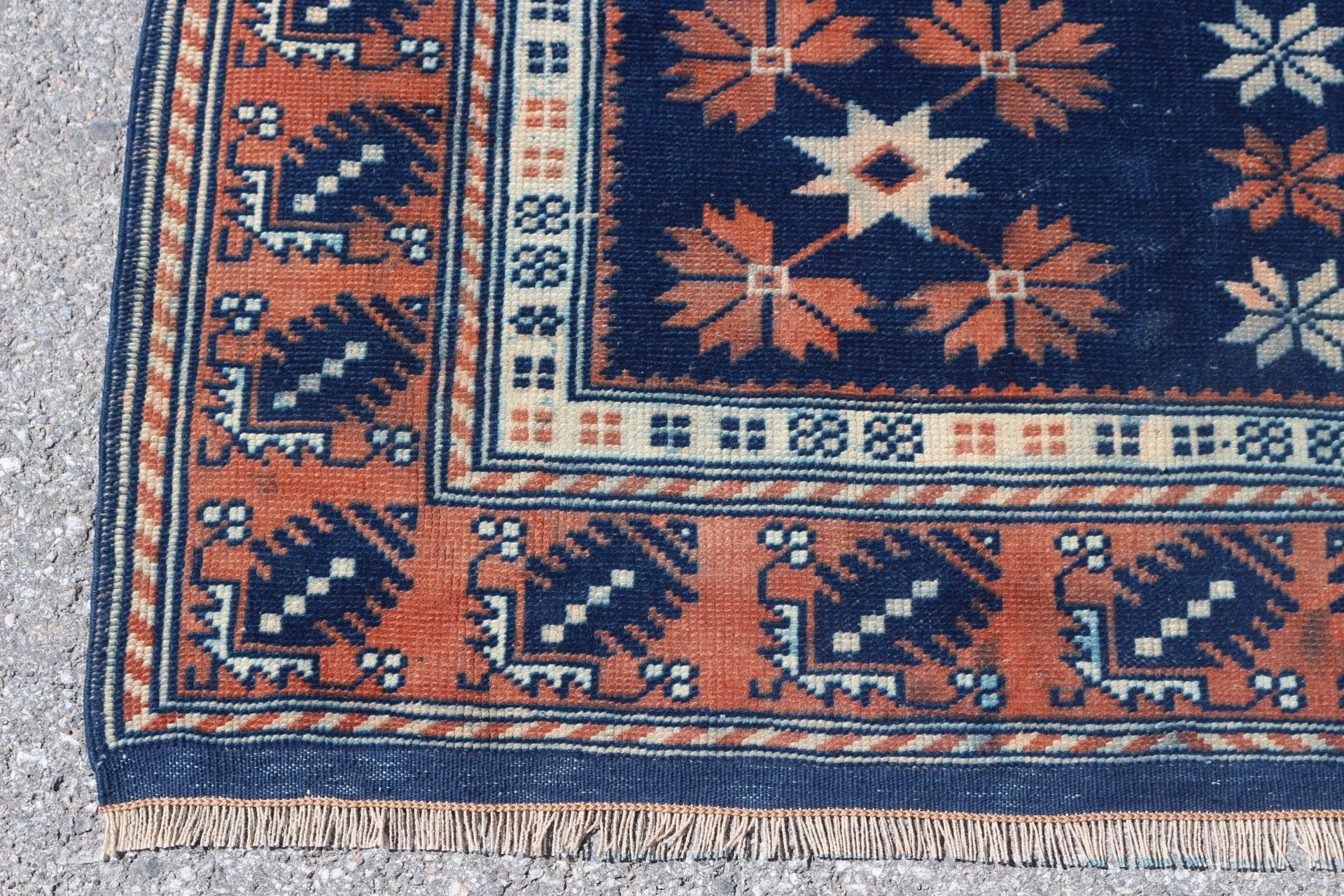 Turkish Rugs, Rugs for Stair, Kitchen Rug, Aesthetic Rug, Blue  3.9x16 ft Runner Rug, Corridor Rugs, Vintage Rug, Oriental Rug