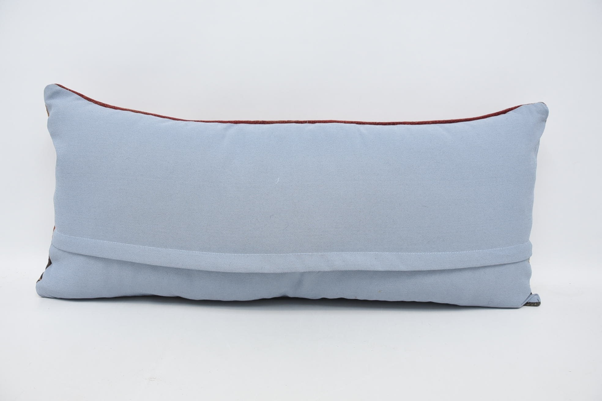 Handmade Kilim Cushion, Sofa Bolster Pillow, Turkish Kilim Pillow, Bright Pillow Sham, Interior Designer Pillow, 16"x36" Red Pillow Sham