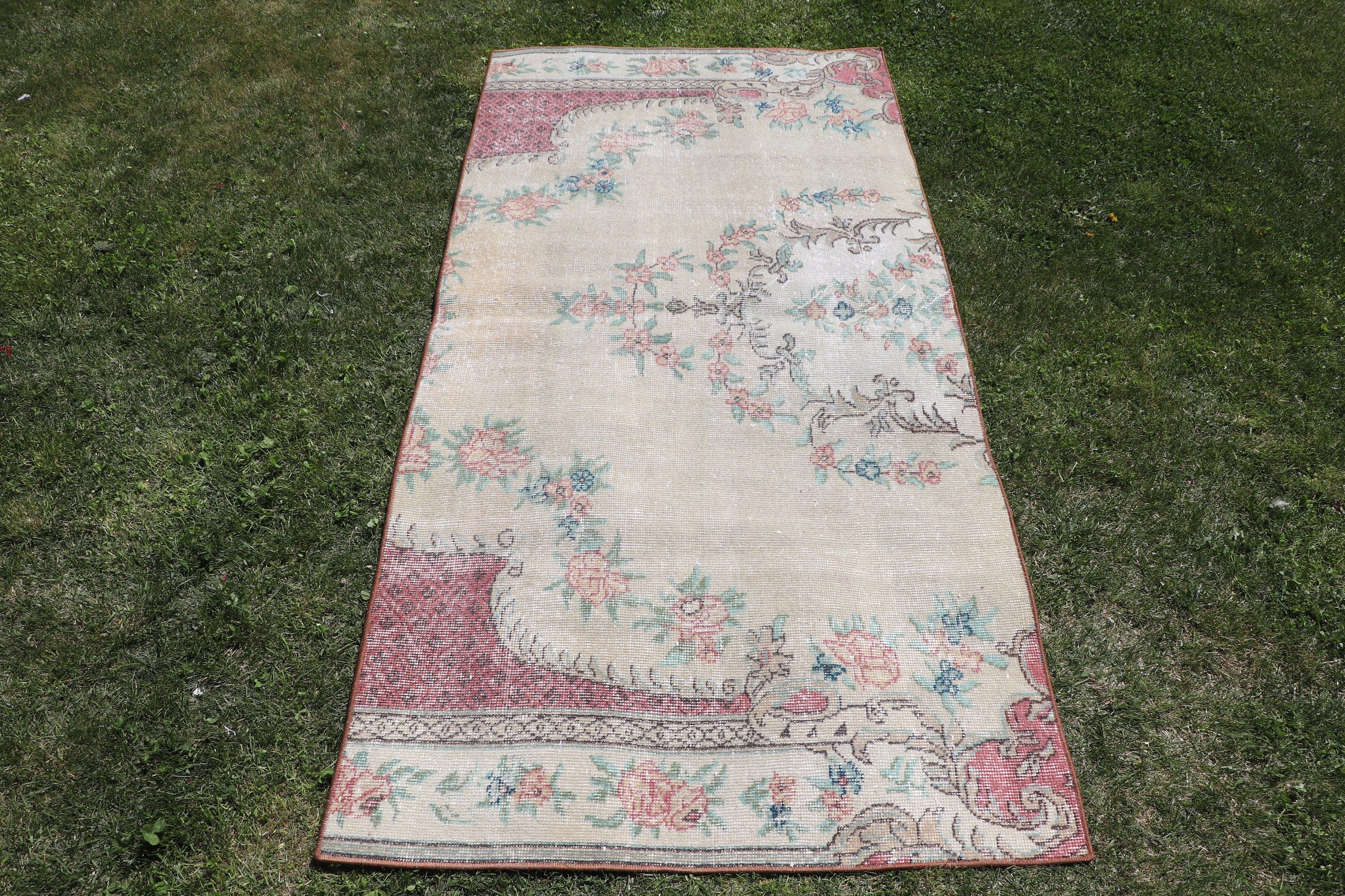 Boho Accent Halılar, Çocuk Halıları, Fas Halısı, Yer Halıları, 3,1x6,4 ft Accent Halı, Türkiye Halıları, Vintage Halı, Bej Yatak Odası Halıları, Türk Halıları