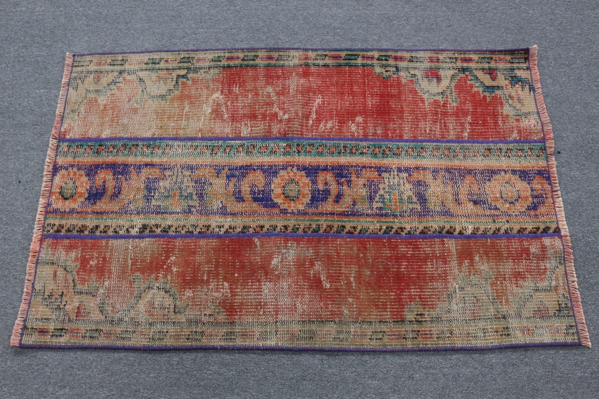 Kapı Paspas Halıları, 2.6x3.9 ft Küçük Halılar, Kırmızı Soğuk Halılar, Türk Halısı, Fas Halısı, Banyo Halıları, Vintage Halılar, Çocuk Halısı, Mutfak Halıları