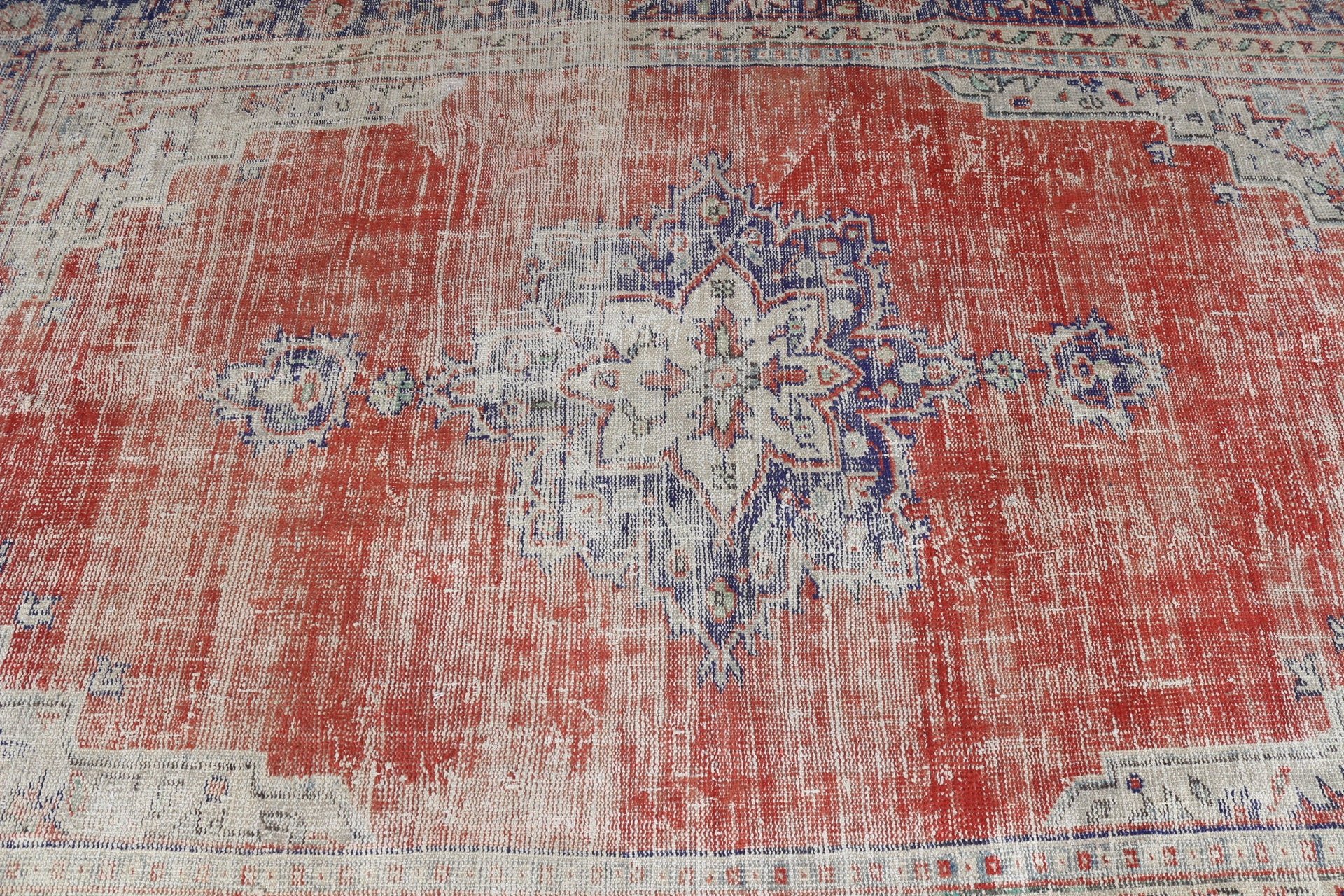 Turkish Rug, Vintage Rugs, Red Bedroom Rug, Living Room Rug, 5.8x8.5 ft Large Rug, Oushak Rug, Art Rugs, Dining Room Rug, Kitchen Rug