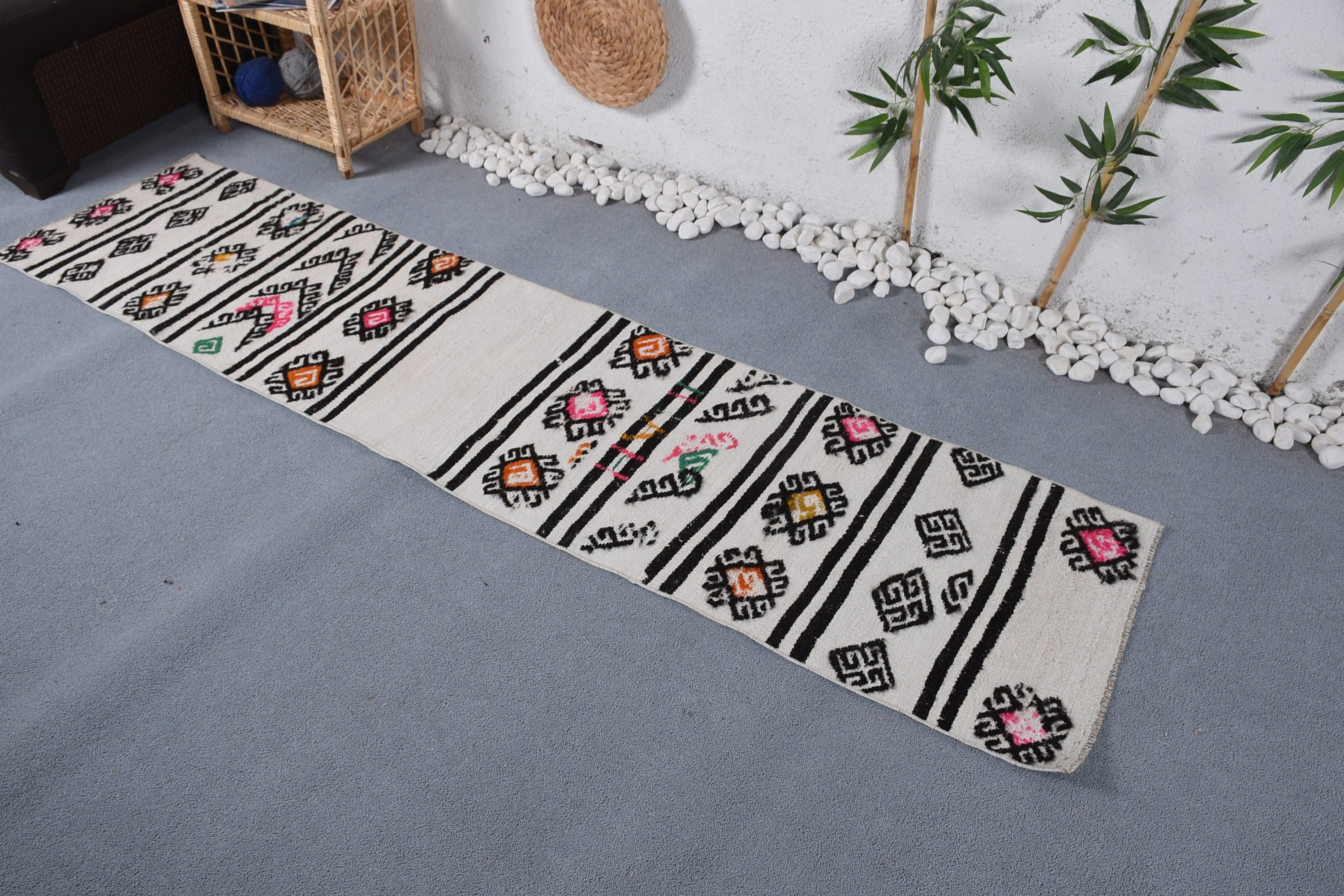 Vintage Rug, Kitchen Rug, Home Decor Rug, Rugs for Kitchen, 1.9x7.9 ft Runner Rug, Tribal Rug Runner Rugs, Bohemian Rug, Turkish Rugs