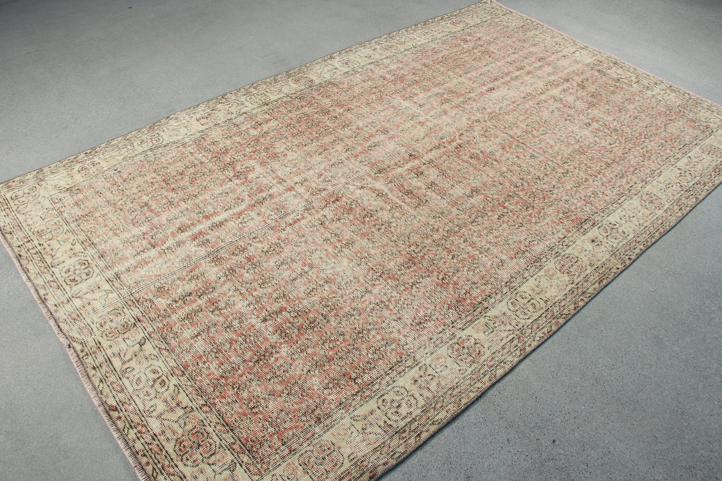 Cool Rug, Vintage Rug, Turkish Rug, Wool Rugs, Dining Room Rugs, 5.2x8.5 ft Large Rug, Salon Rug, Red Antique Rug, Rugs for Dining Room