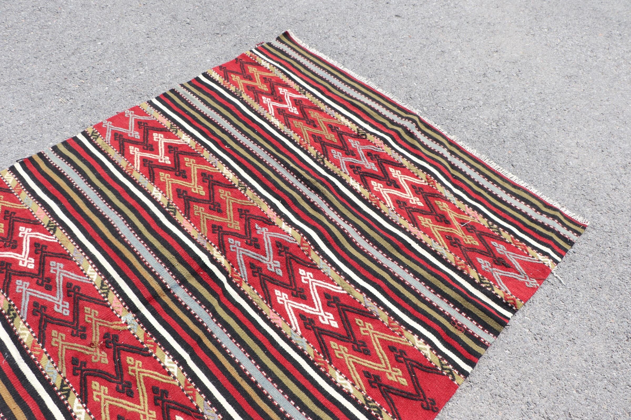 Kırmızı Soğuk Halı, Yemek Odası Halıları, Salon Halısı, Türk Halıları, 5.1x9.2 ft Büyük Halı, Kilim, Ev Dekor Halısı, Vintage Halı, Sevimli Halı, Oryantal Halı