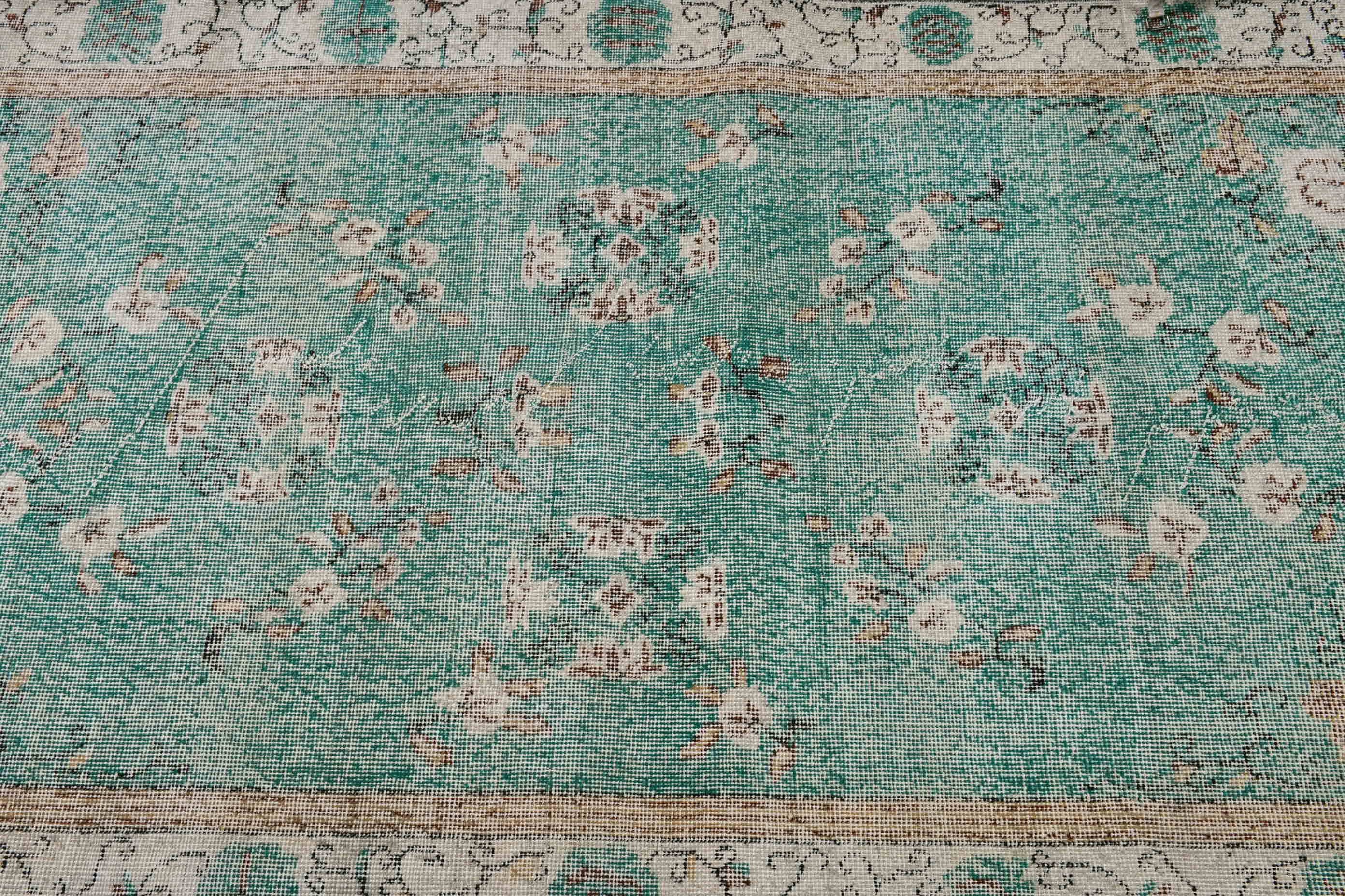 3.7x7 ft Area Rug, Kitchen Rug, Green Floor Rug, Vintage Rug, Dining Room Rugs, Turkish Rugs, Old Rug, Anatolian Rug, Rugs for Bedroom