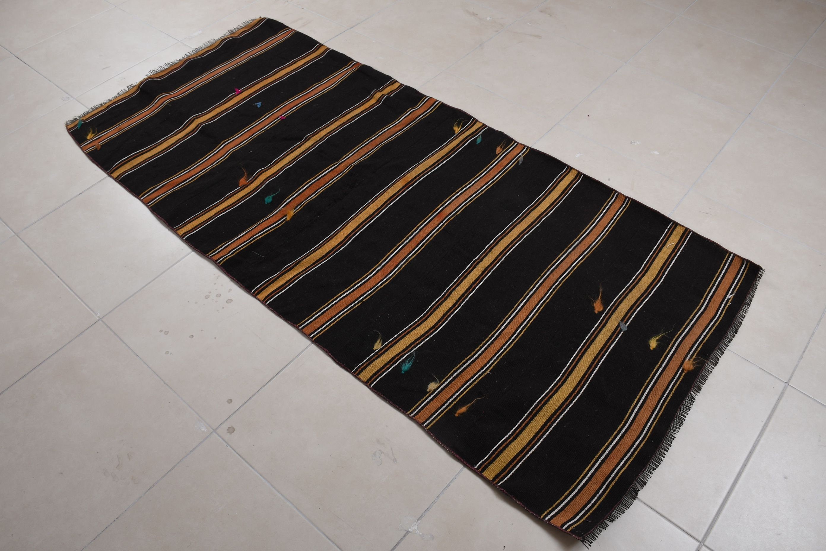 Fas Halısı, Giriş Halısı, Eski Halı, Kilim, 3,2x7,1 ft Aksan Halısı, Vintage Halılar, Kahverengi Yatak Odası Halısı, Yer Halıları, Türk Halıları, Çocuk Odası Halıları