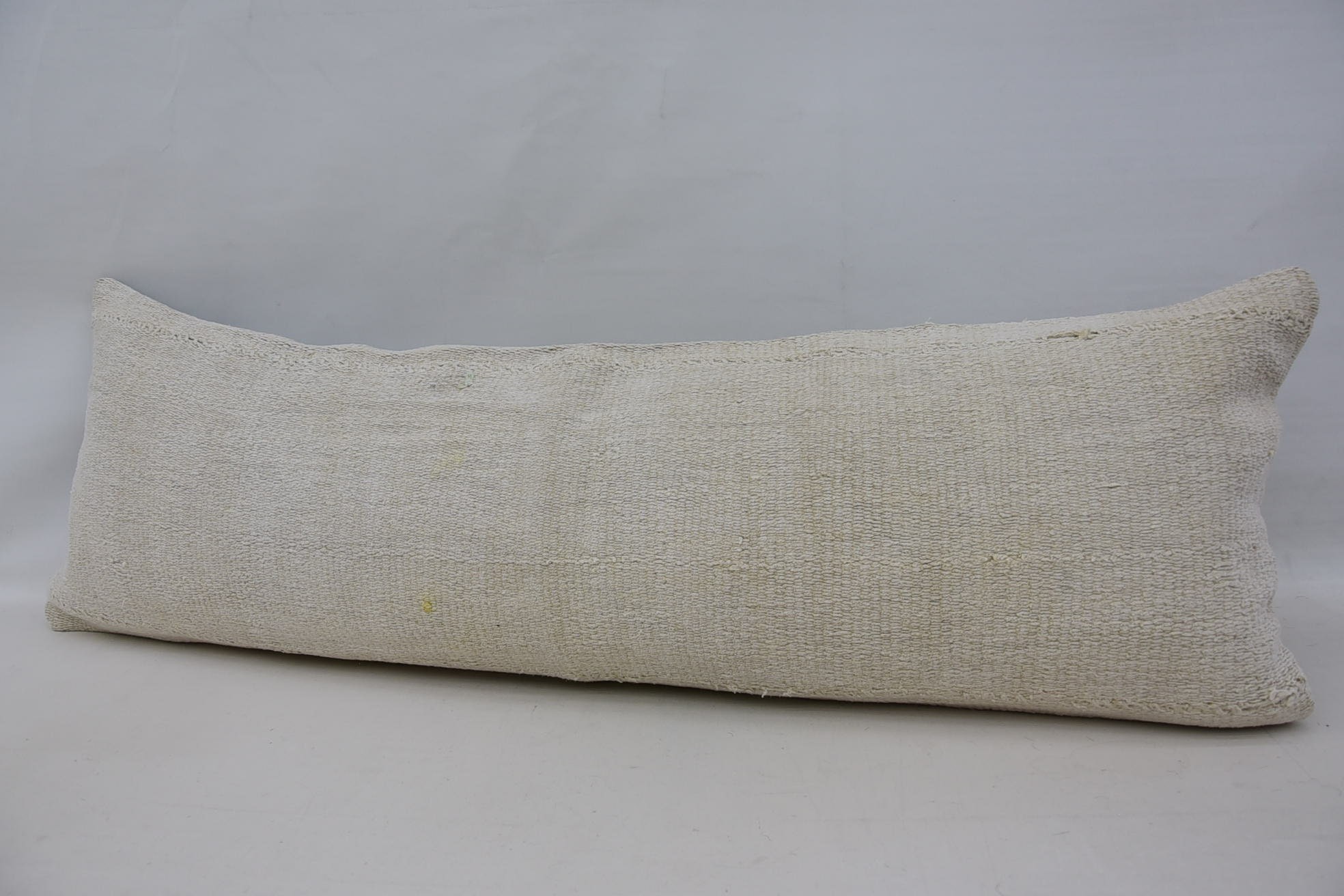 Antique Pillows, 16"x48" White Cushion Cover, Boho Throw Pillow Case, Boho Pillow Sham Cover, Throw Kilim Pillow