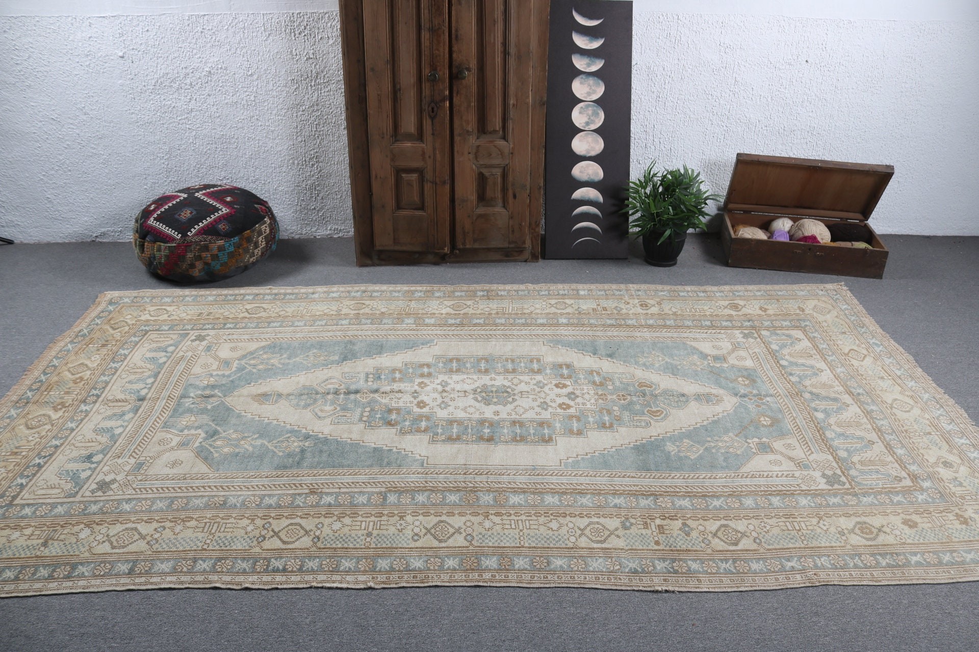 Brown Moroccan Rugs, Vintage Rug, Boho Rug, 6x10.8 ft Large Rugs, Large Vintage Rugs, Handwoven Rugs, Large Oushak Rugs, Turkish Rug