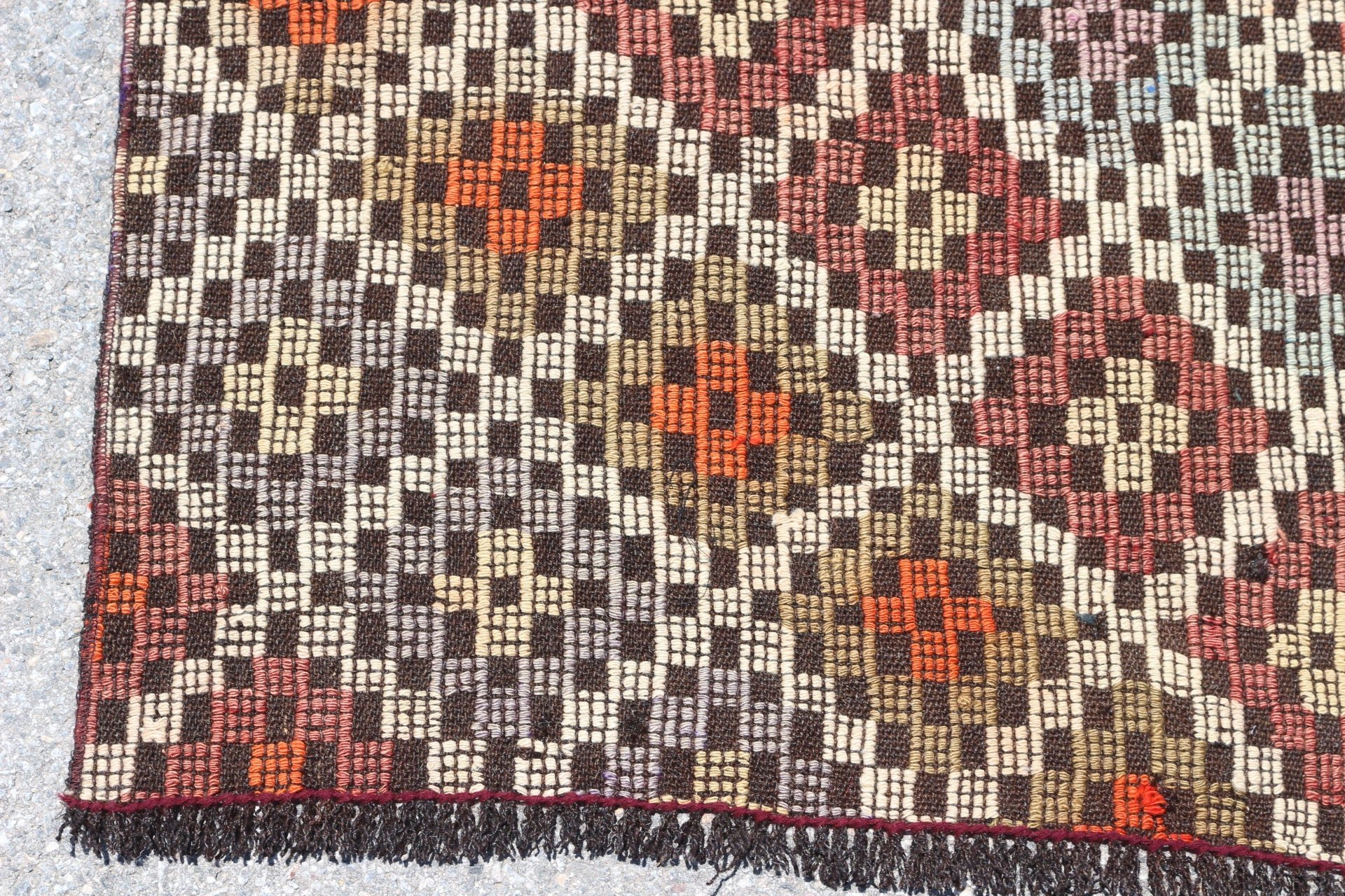 Nostaljik Kilim, Uşak Kilim, Banyo Kilim, 81x115 cm Küçük Kilim, Kahverengi Yatak odası Kilim, Yatak odası Kilim, Mutfak Kilim