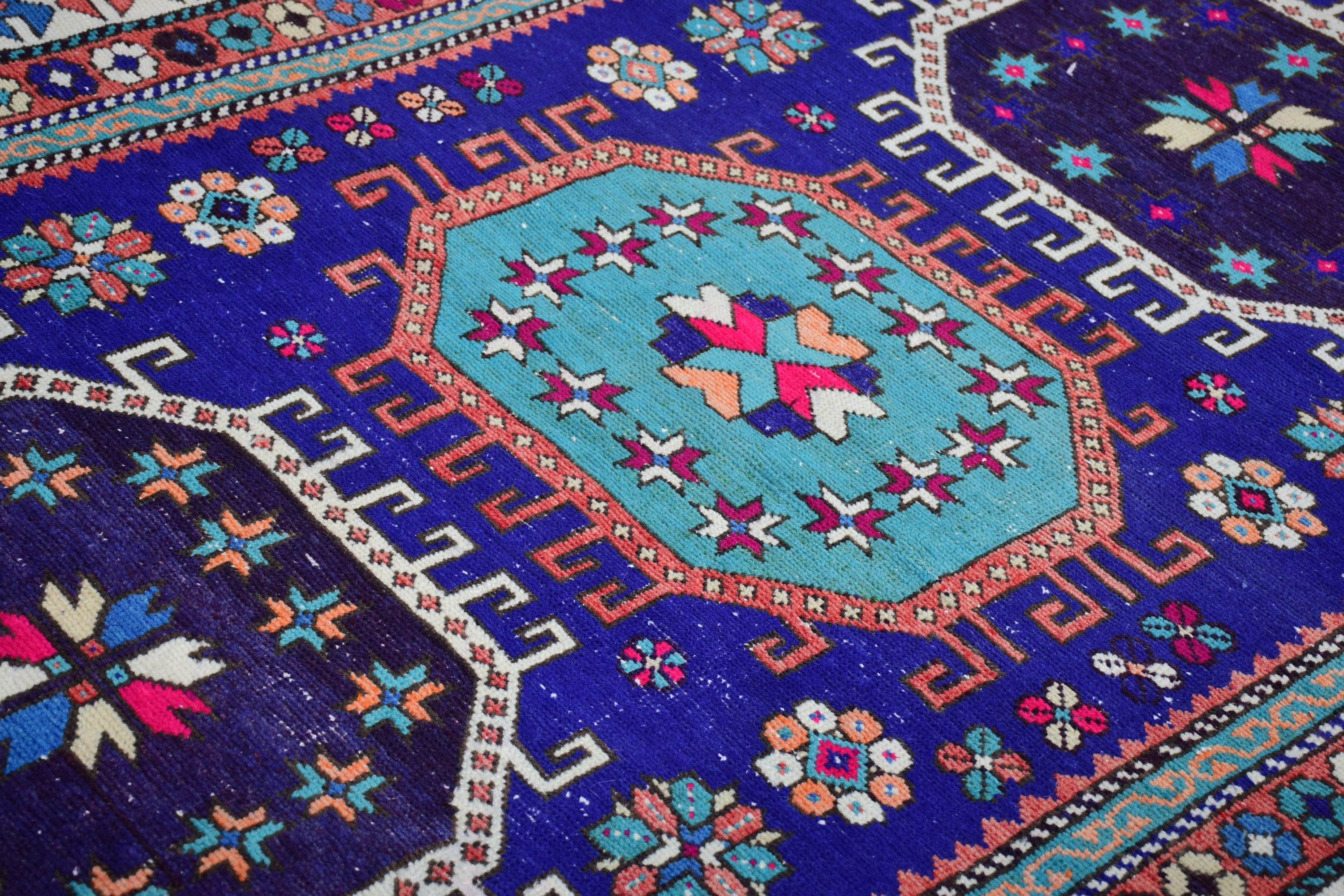 Vintage Rug, Salon Rug, Living Room Rug, Neutral Rugs, Office Rugs, Kitchen Rugs, Turkish Rugs, Purple Oushak Rugs, 5.1x8 ft Large Rug