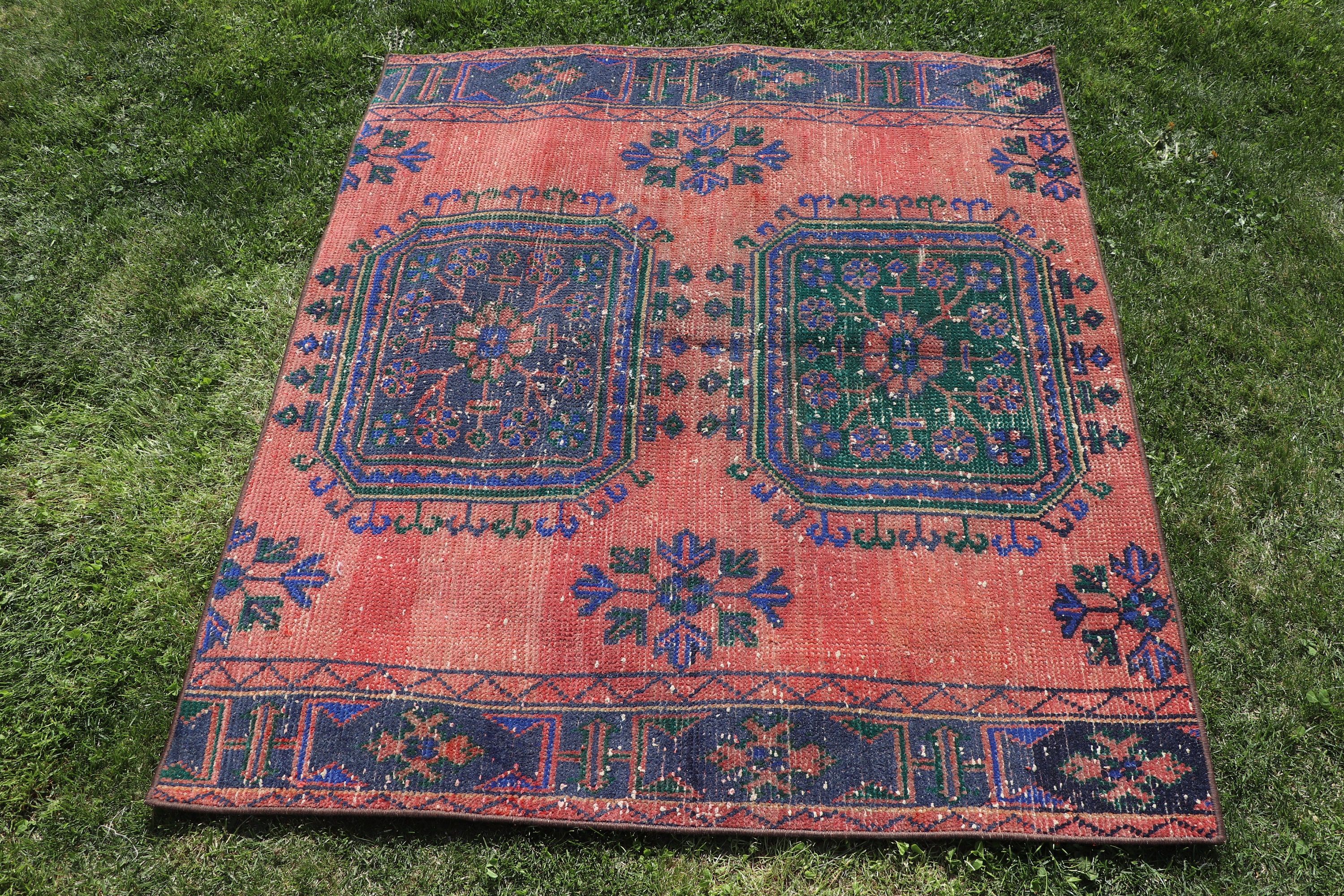 3,8x4,4 ft Accent Halılar, Modern Halı, Mutfak Halısı, Türk Halısı, Mutfak Halıları, Kırmızı Oryantal Halılar, Boho Halılar, Vintage Halılar, Giriş Halıları