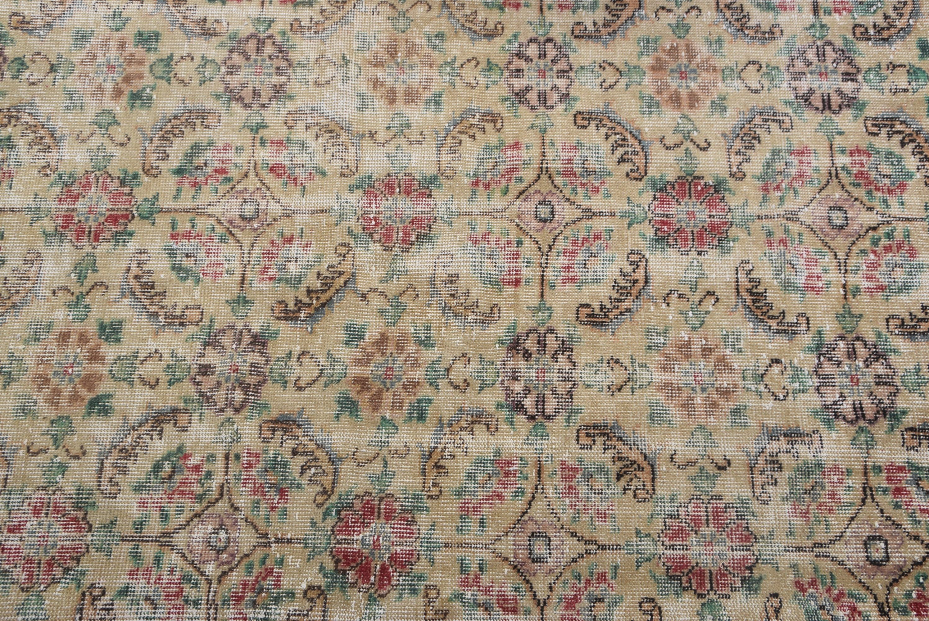 3,6x5,7 ft Accent Halı, Kırmızı Anadolu Halıları, Mutfak Halıları, Mutfak Halıları, Oushak Halısı, Türk Halıları, Vintage Halı, Yer Halısı, Çocuk Halısı