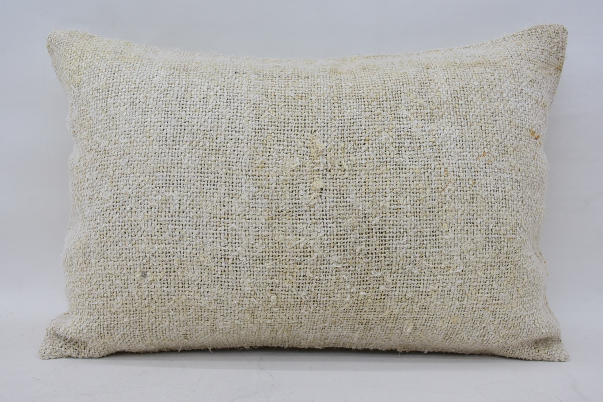 Boho Pillow Sham Cover, Ethnical Kilim Rug Pillow, Couch Cushion, 16"x24" White Cushion Cover, Ikat Cushion Cover, Pillow for Couch