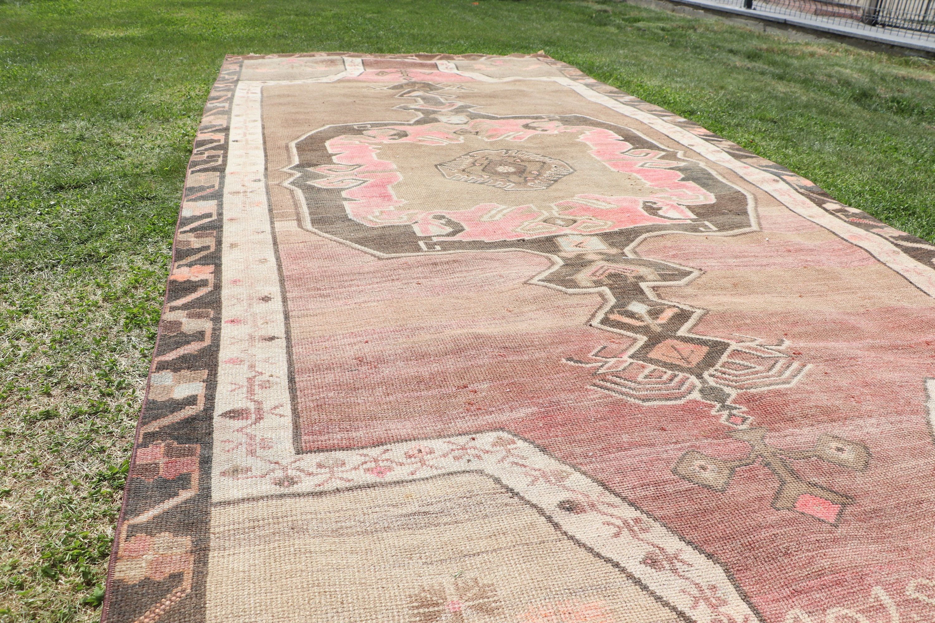 Vintage Rug, Home Decor Rugs, 5.6x12.4 ft Large Rug, Green Home Decor Rugs, Salon Rugs, Large Boho Rug, Turkish Rugs