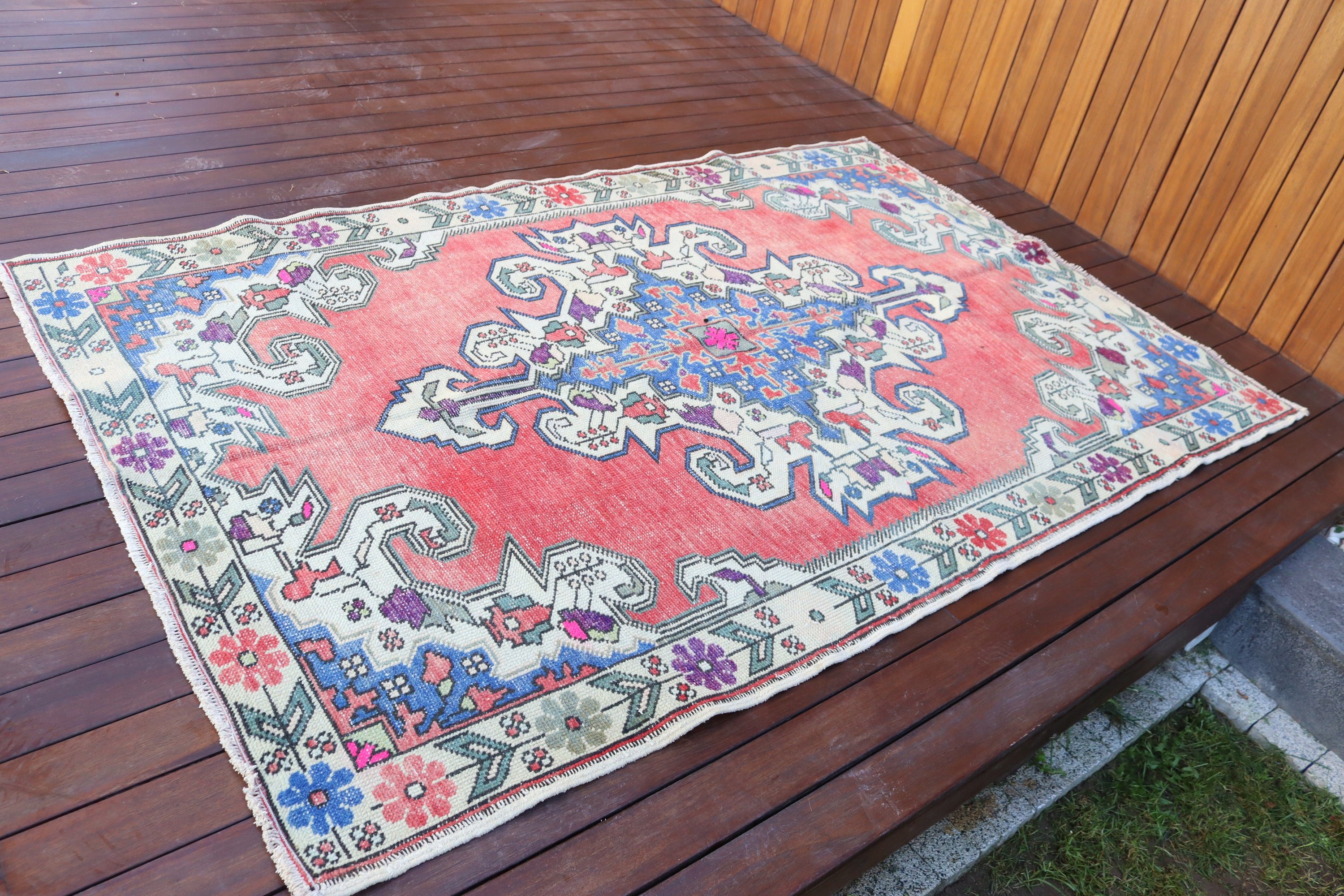 Oturma Odası Halıları, Aztek Halısı, 4,5x7,2 ft Alan Halıları, Mutfak Halıları, Kırmızı Lüks Halılar, Ev Dekor Halısı, Vintage Halı, Yer Halısı, Türk Halısı