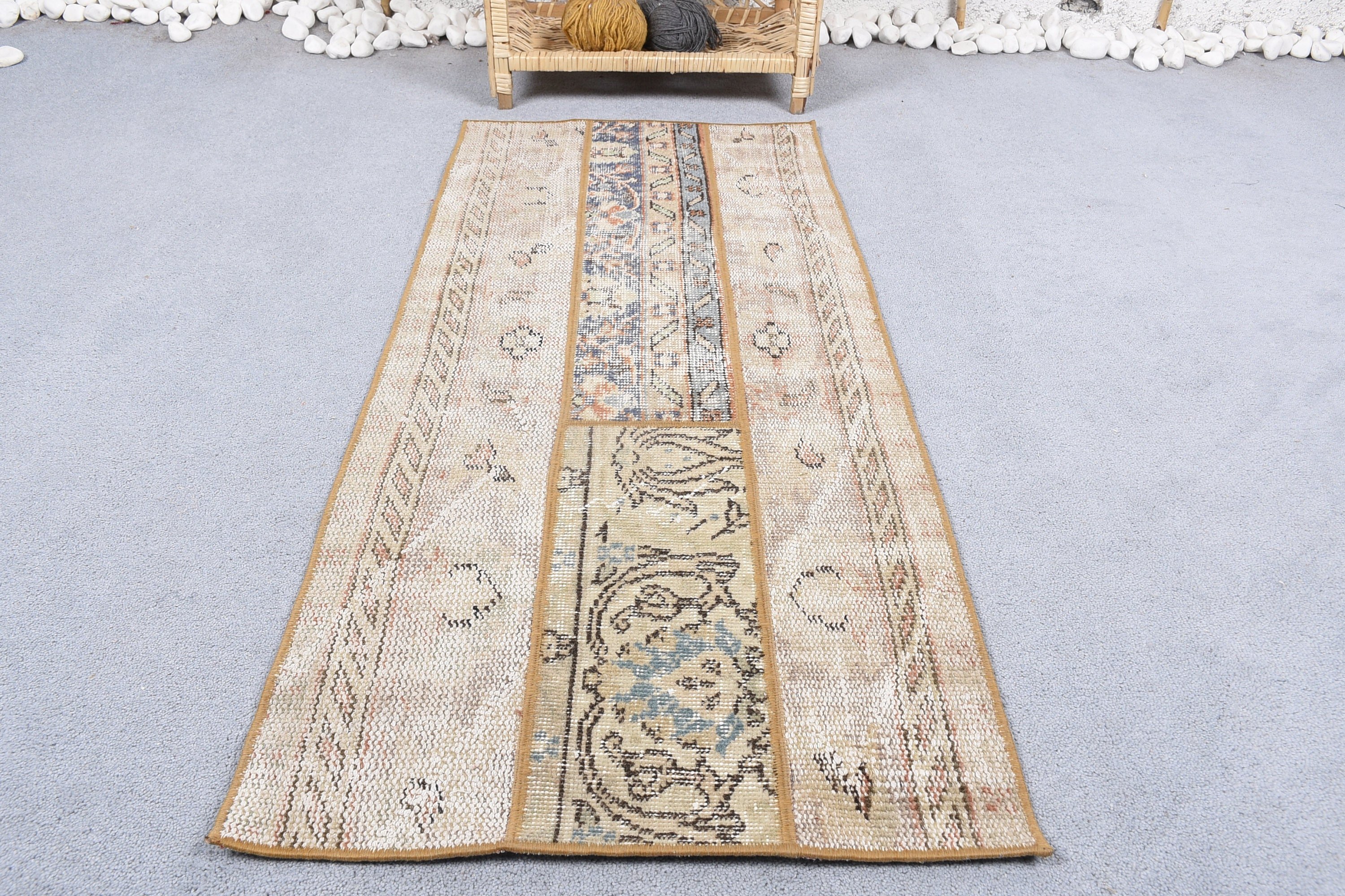 Turkish Rugs, Entry Rugs, Car Mat Rugs, 1.8x3.3 ft Small Rug, Rugs for Kitchen, Anatolian Rug, Wool Rugs, Vintage Rug, Blue Antique Rug