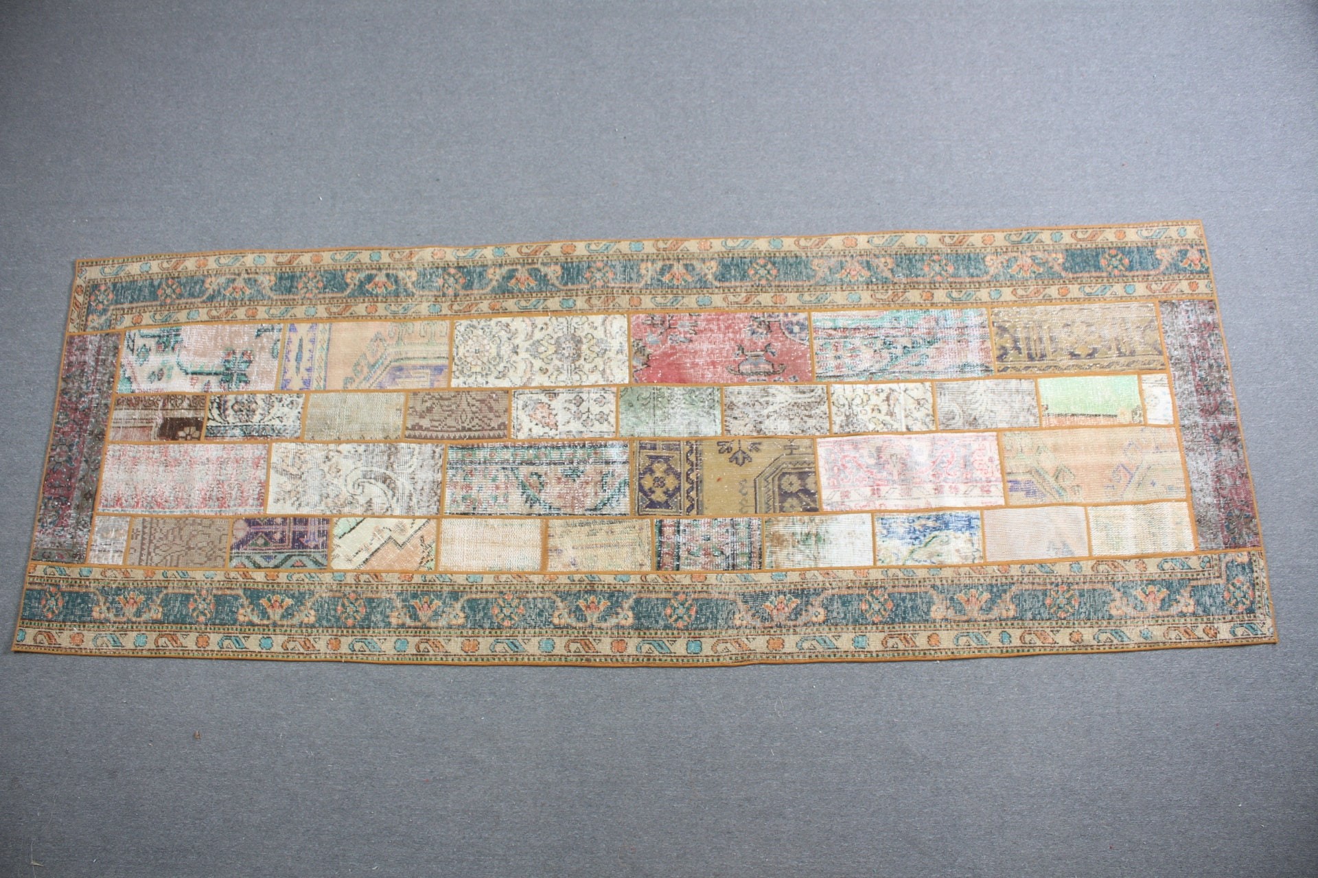 Boho Halı, Fas Halıları, Koşucu Halıları, 4.1x11.6 ft Koşucu Halısı, Türk Halısı, Yer Halısı, Gökkuşağı Antika Halı, Koridor Halısı, Vintage Halı